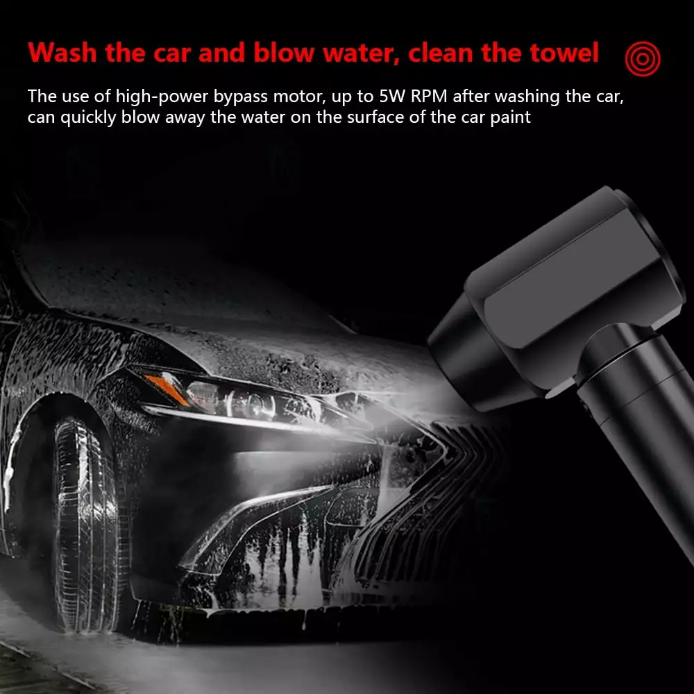 Electric Air Duster.Removal Blower 130000rpm Air Turbo Air Cars Built- Air Turbo Fan Blower Travel-friendly Handheld Built...