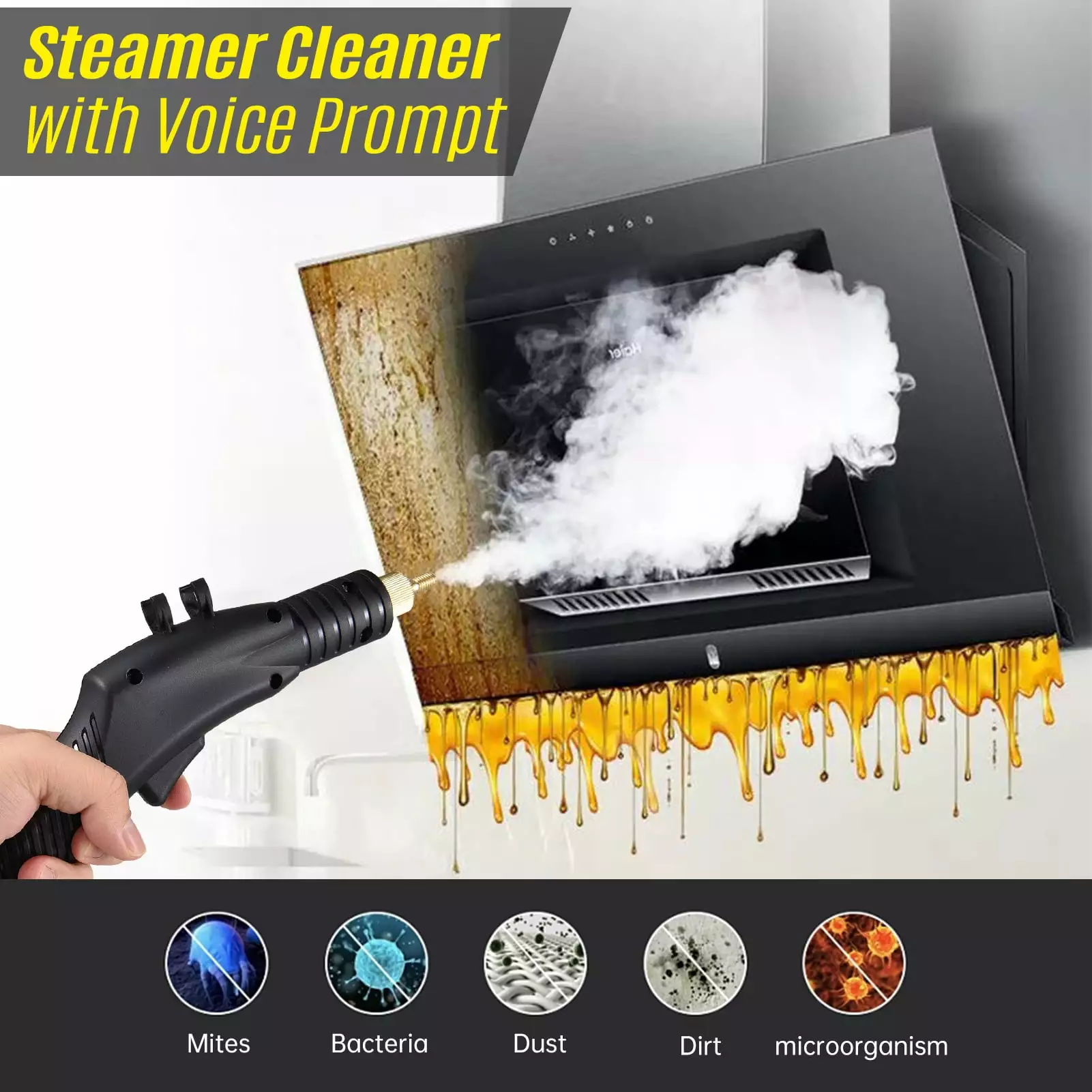 Suzicca High Pressure Cleaner 1800W Tankless High Travel-friendly Electric Sgrouper Cleaner Machine Kitchen Bathroom Floor...