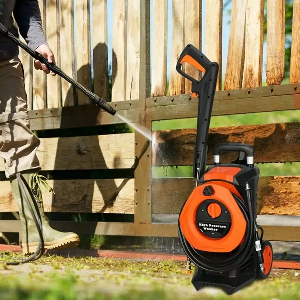 1400.00W High Pressure Cleaner. Orange. 110V. 203A - Powerful Cleaning Tool Home and Garden Funwill