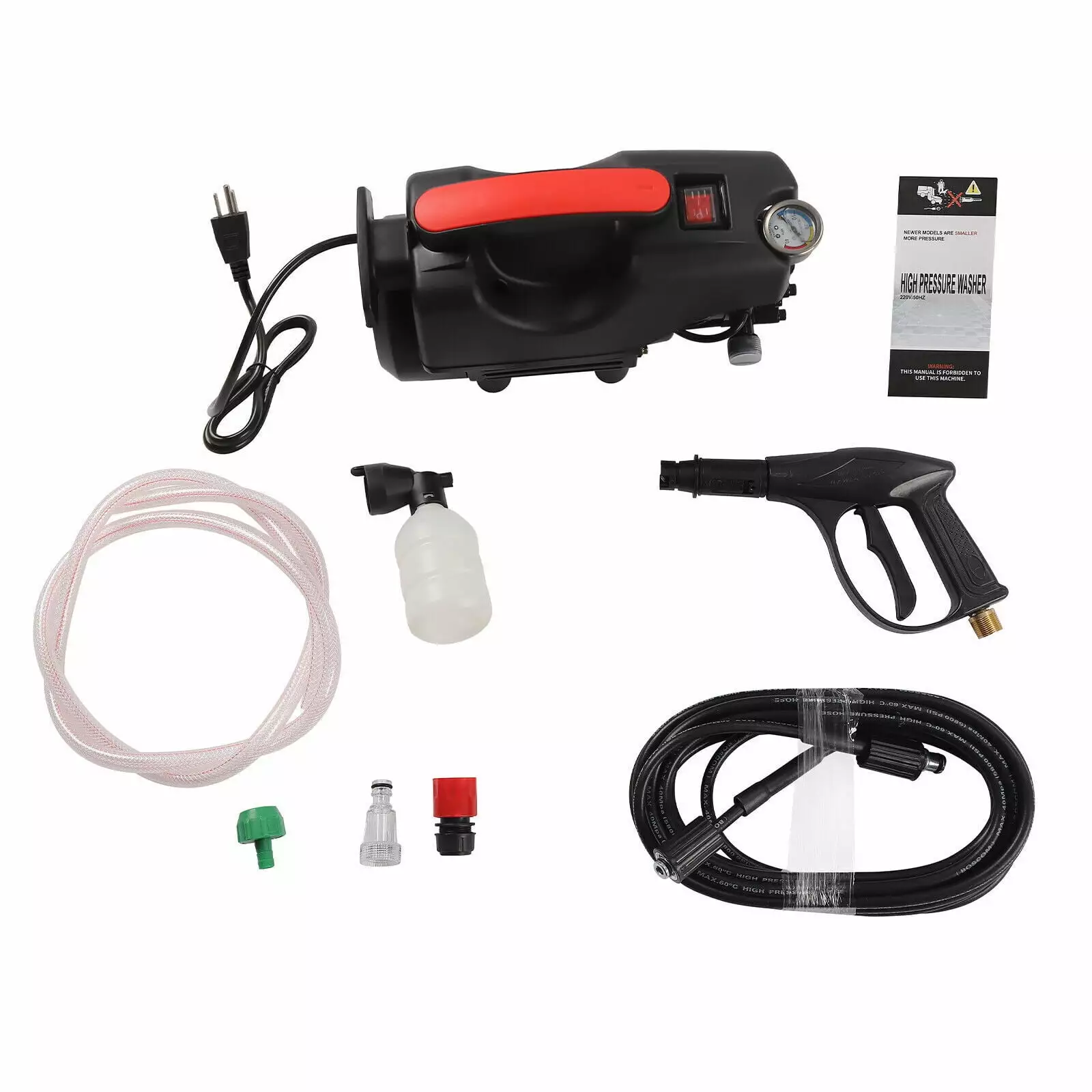 800W Powerful Electric Pressure Washer. Modern 2800rpm Power Washer 1.8m Cord 1800psi Car Wash Pressure Washer Clean Cars....