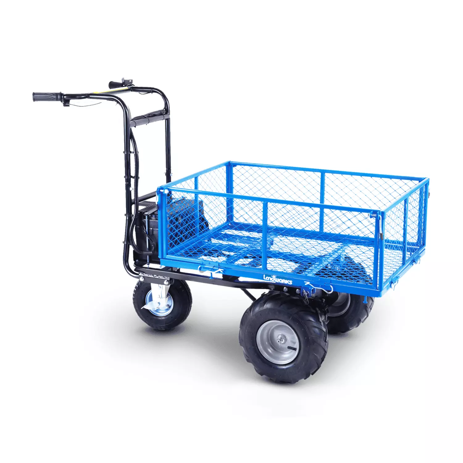 Landworks FTF-GUO010 Utility Wagon Super Duty Electric 48V DC 500W AGM Battery 500-1000 lbs Load & Hauling Wheelbarrow Bar...