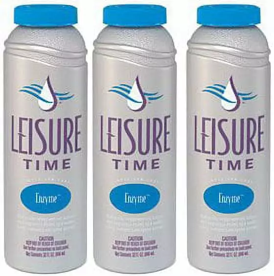 Enzyme Leisure Time Spa 32oz - 3 PACK - Removes Oil and Lotion from Hot Tubs