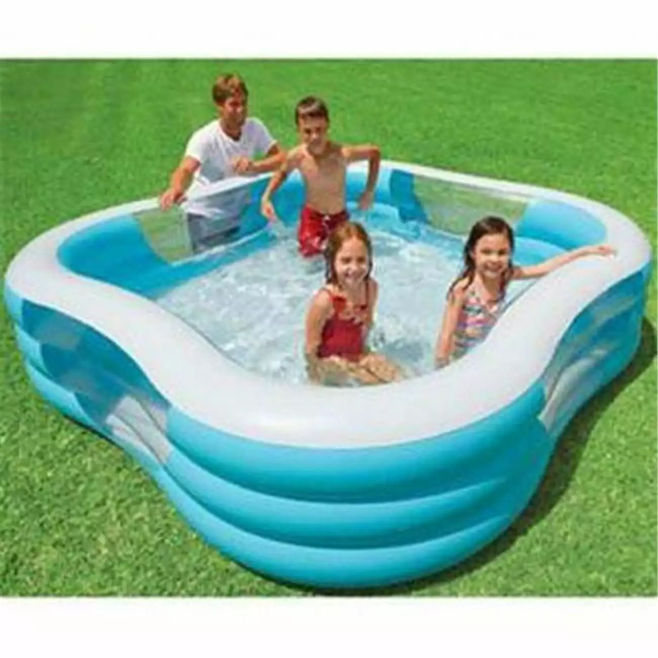 Swim Center Family Pool 90 Inch Inflatable Outdoor Swimming Pool Go-for-Gold