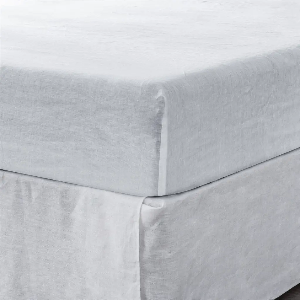 California King Fitted Sheet 1 PC Linen Sheets Soft Bedding real linen