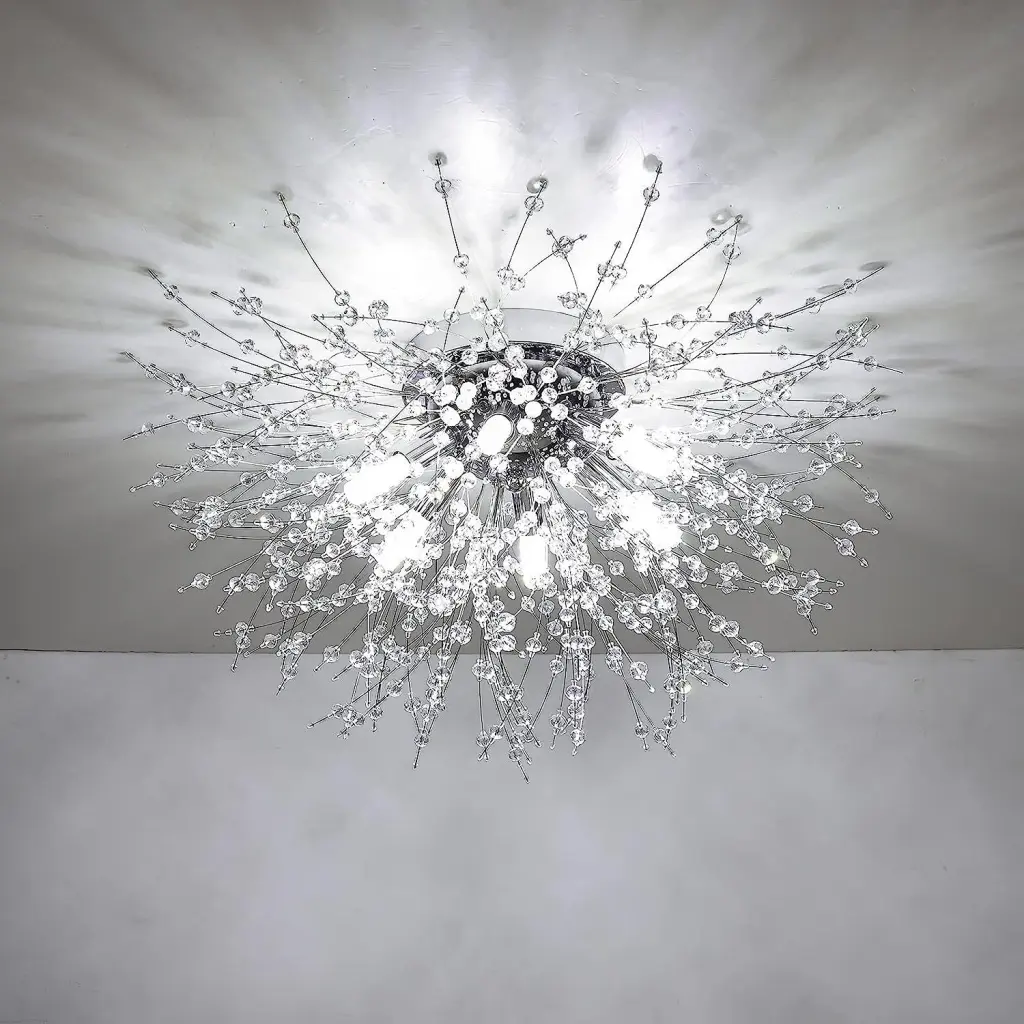 Crystal Flush Mount Ceiling Light Modern Sputnik Firework Close To Ceiling Fixture dfzj lighting