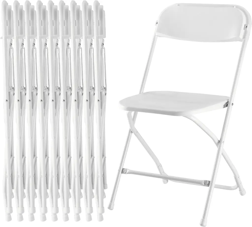 10 Pcs Folding Chair Plastic Foldable Stackable Travel-friendly Seats w1134dhs