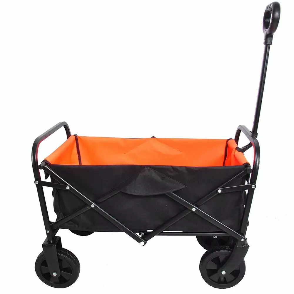 Folding Utility Wagon Outdoor Garden Shopping Beach Cart. black+yellow - N/ Bed Bath & Beyond