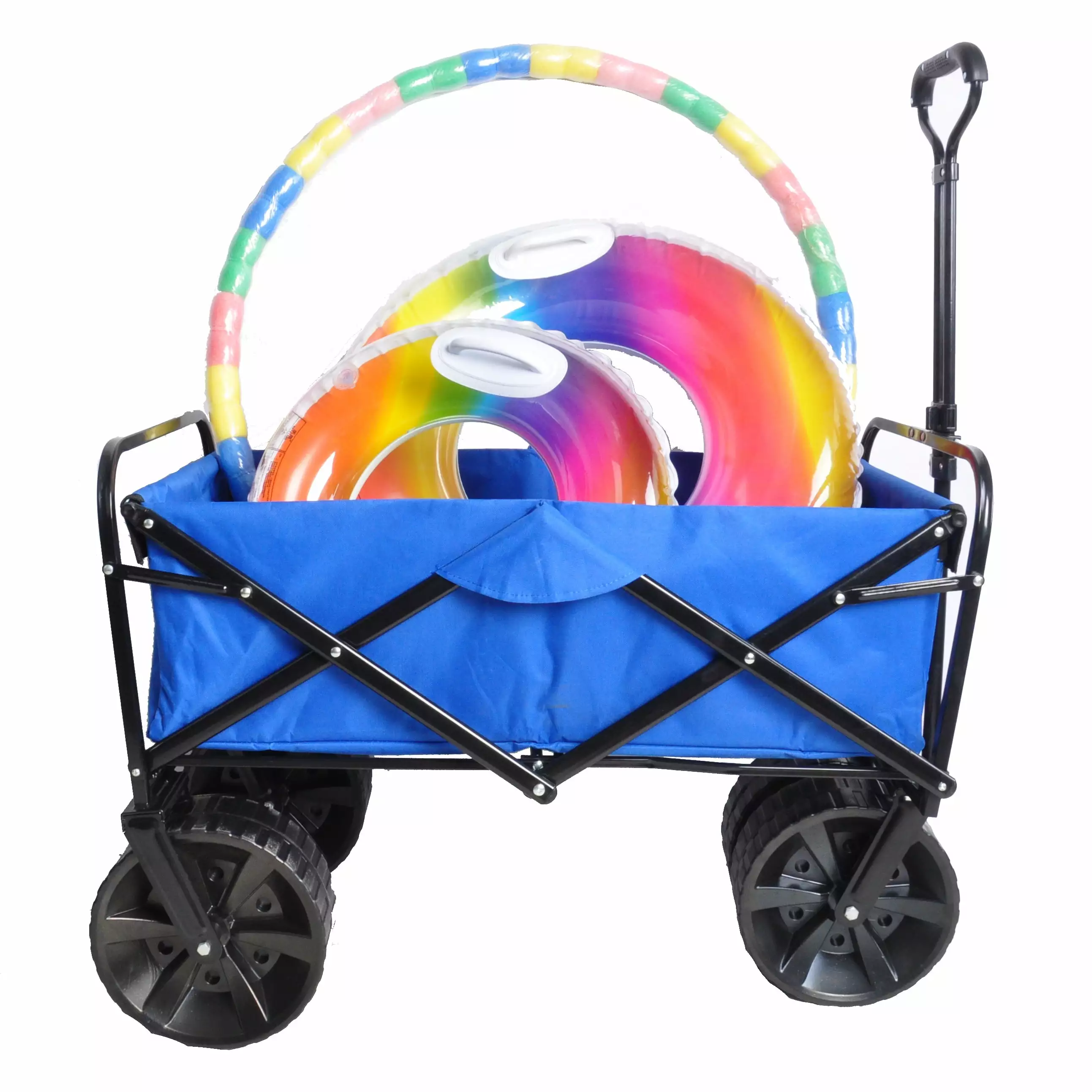 Homiyad Folding Wagon Garden Shopping Beach Cart (Blue)