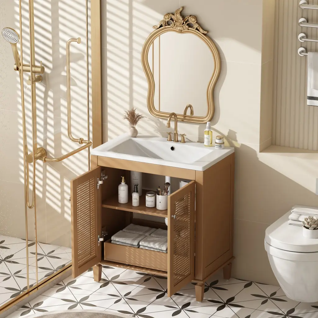 30 Inch Freestanding Bathroom Vanity Resin Sink rnb