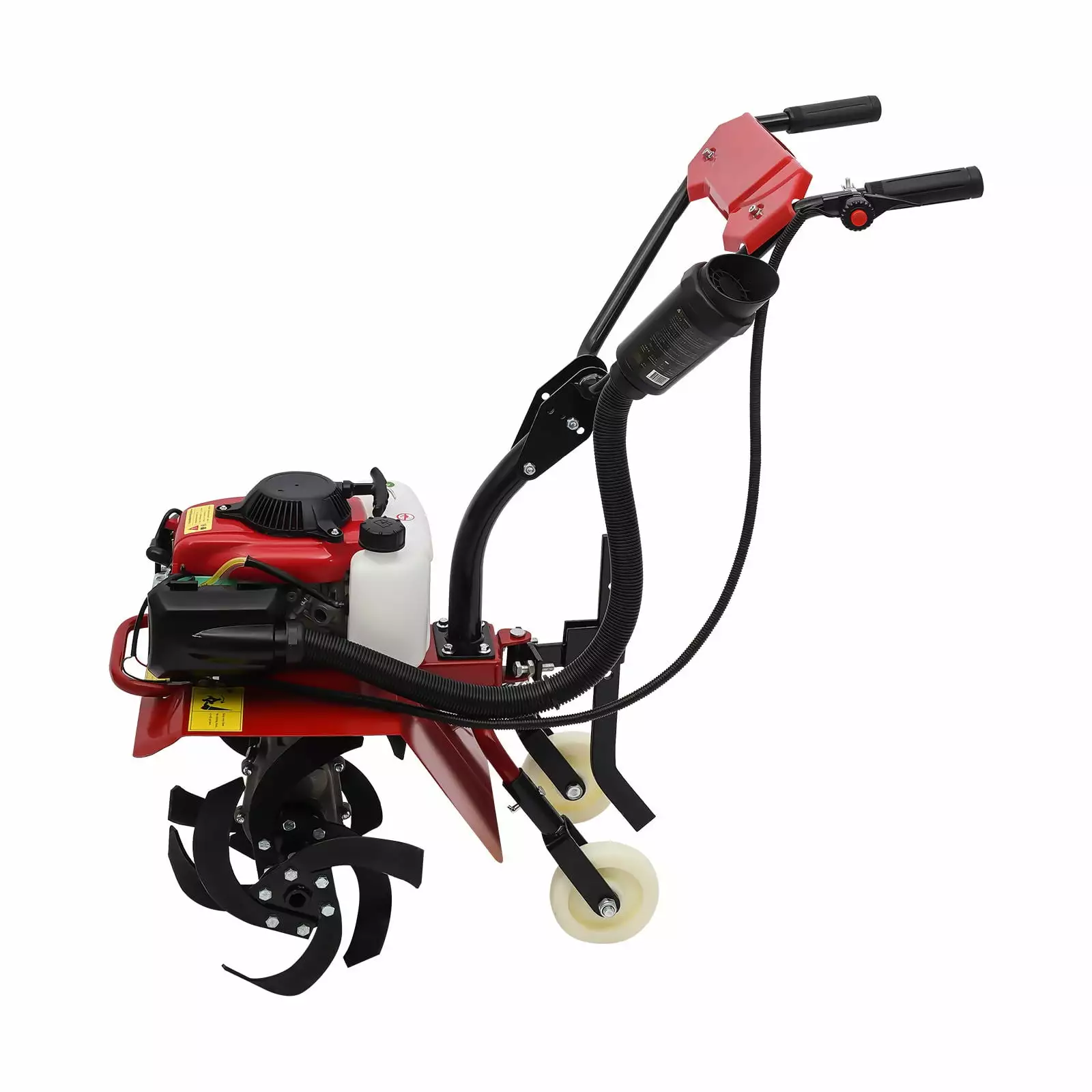 Wuzstar 4-Stroke Front Tine Tiller 63cc Air-cooled Engine Garden Tiller. Tilling Width Up to 13.78 inch