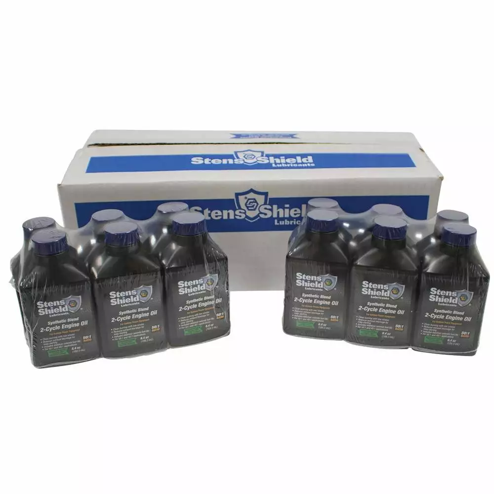 New Stens 2-Cycle Engine Oil 770-646. Twenty-four 6.4 oz. bottles per case