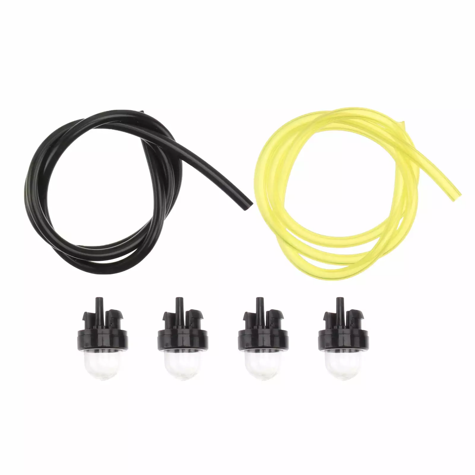 Fuel Line Primer Bulb String Trimmer Brush Cutter Lawn Mower Garden Tools (4 Primer Bulbs and 2 Fuel Lines) PartyKindom