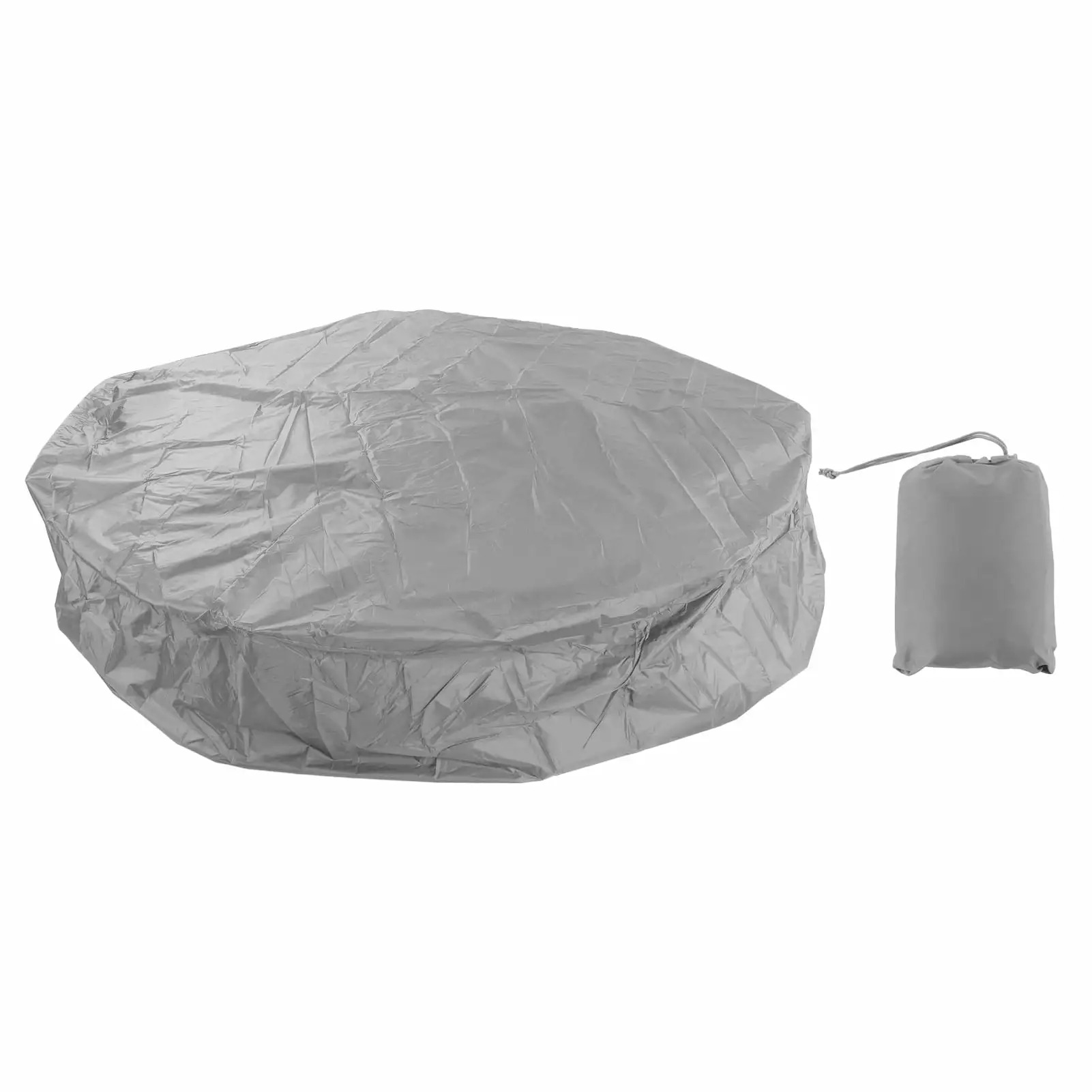 2024 Outdoor Round Bathtub Cover 190x90cm Silver Polyester Taffeta Waterproof Hot Tub Dust Cover Grey