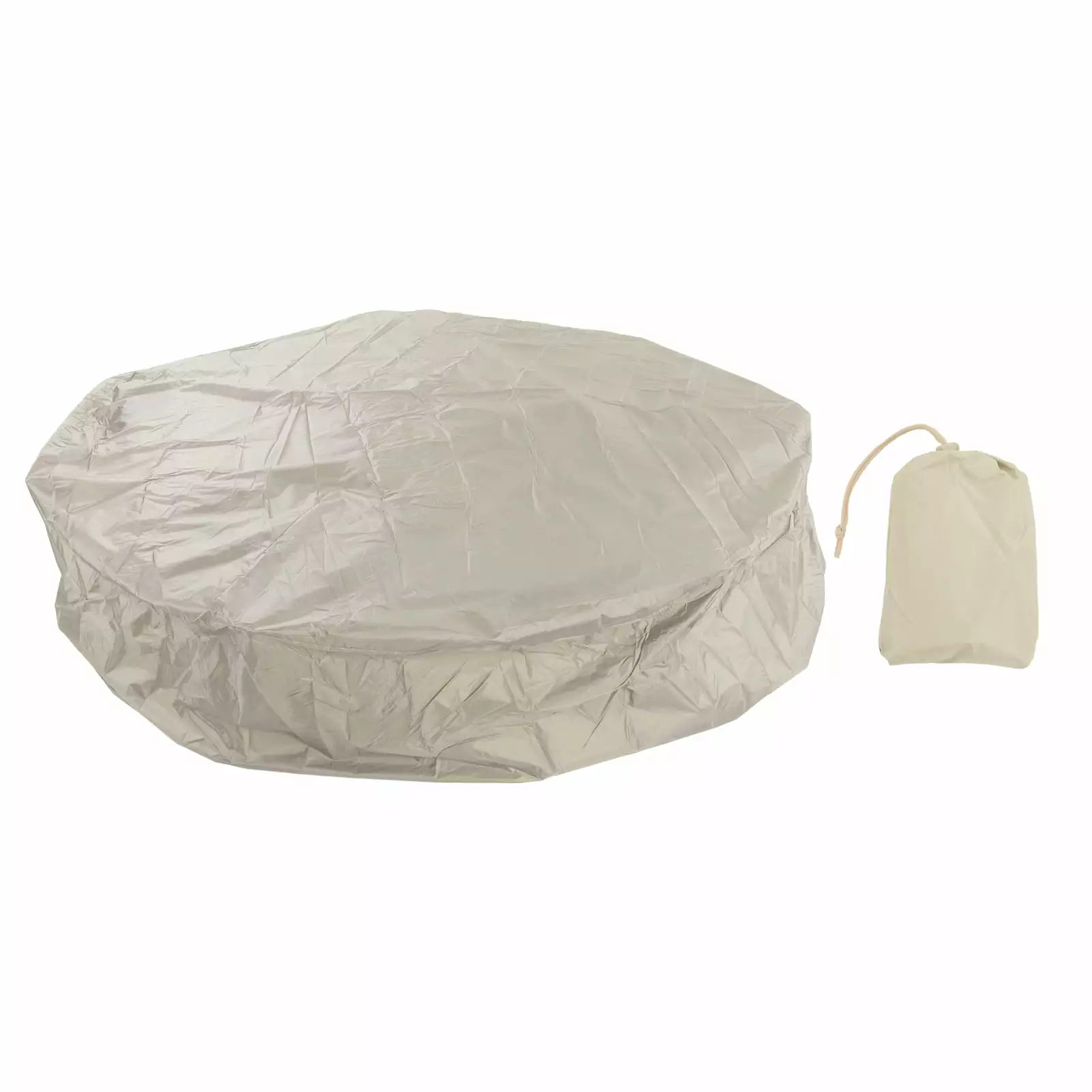 2024 Outdoor Round Bathtub Cover 210x30cm Beige Waterproof Hot Tub Dust Cover Silver Polyester Taffeta