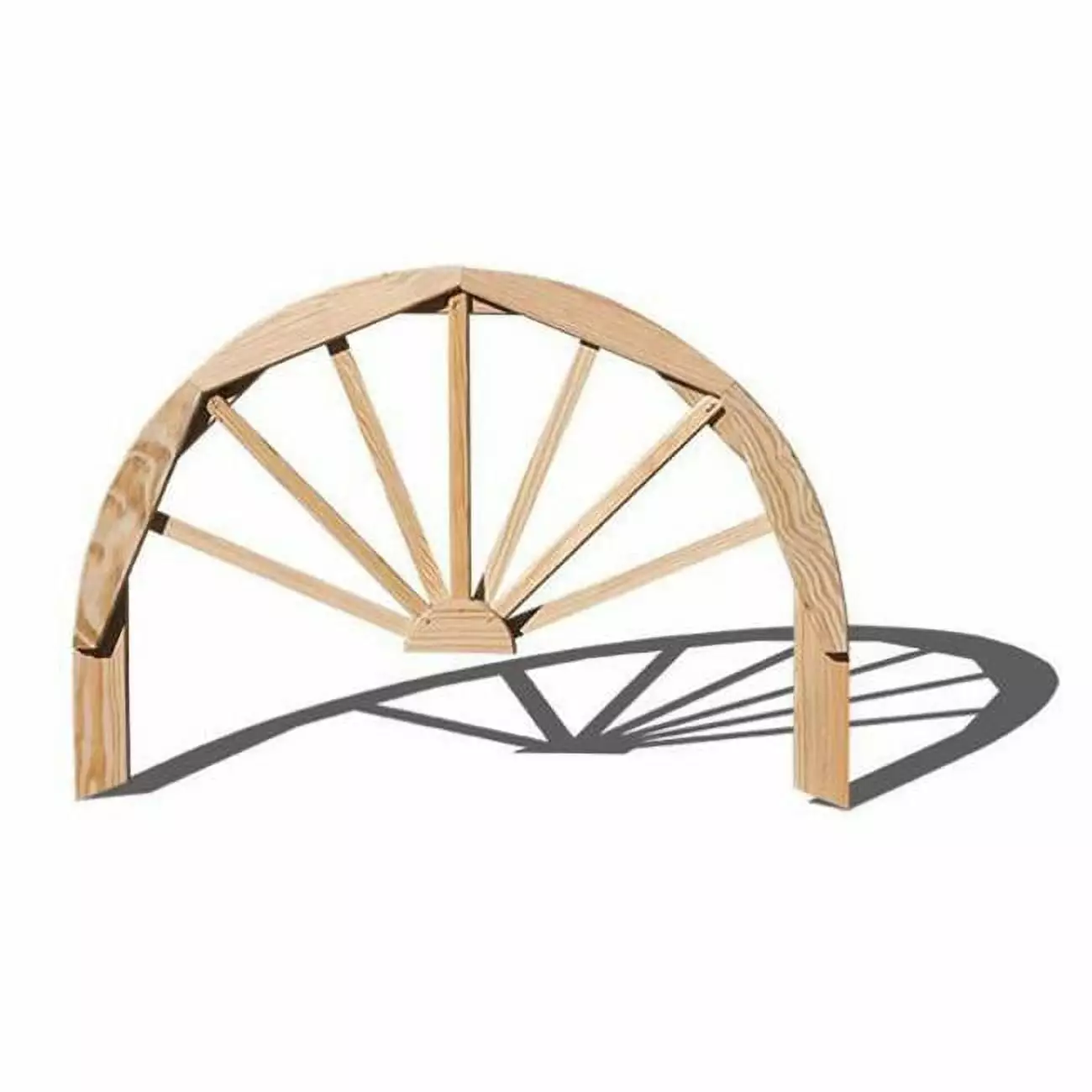 Creekvine Designs FWHW36CVD 36 . Treated Pine Half Wagon Wheel