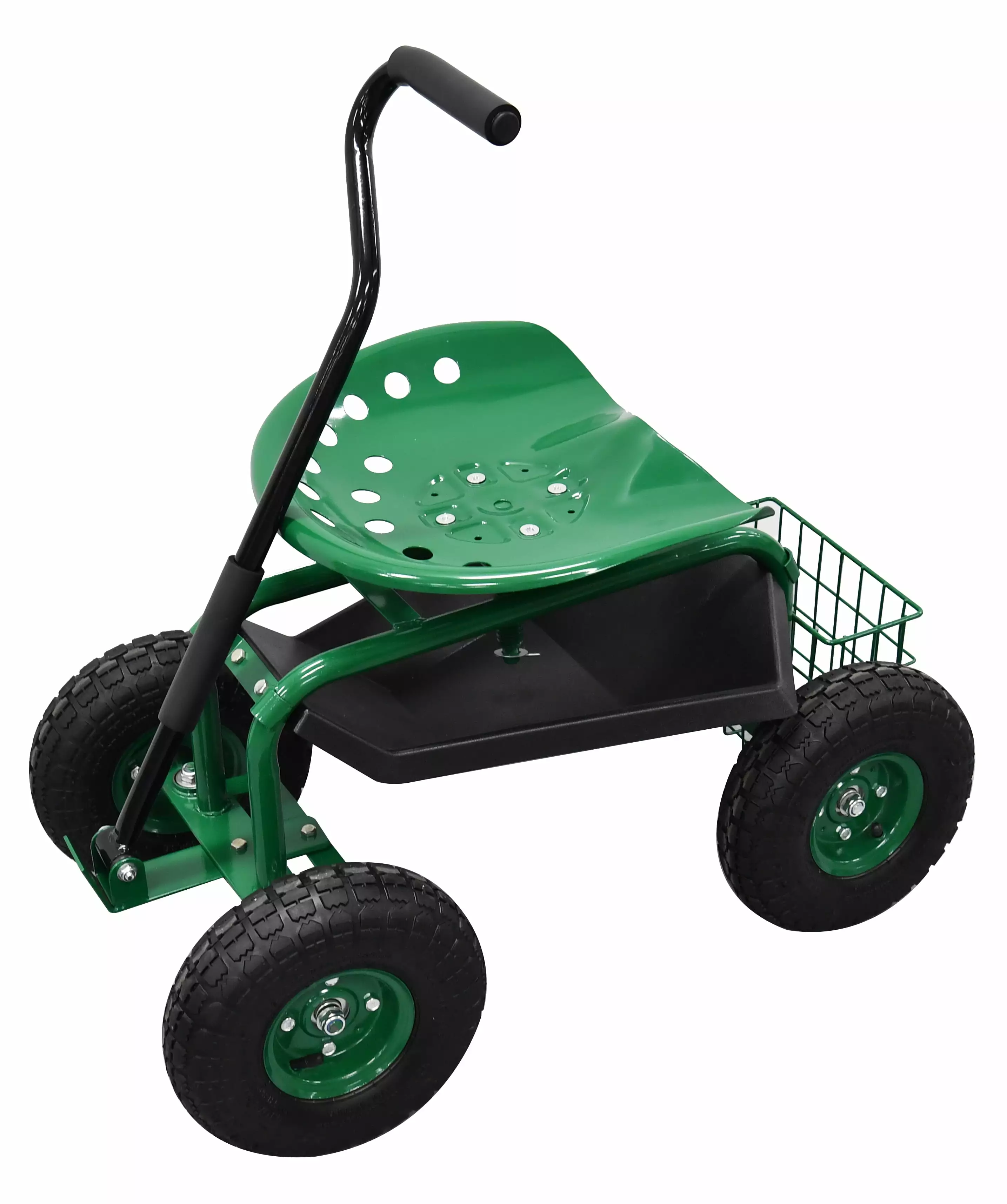 Expert Gardener Green Mobile Garden Stool 20in
