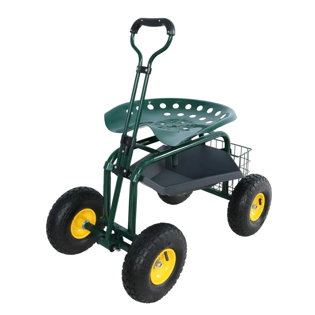 Garden Trolley Rolling Work Chair Wheels Planting and Gardening qdxfl