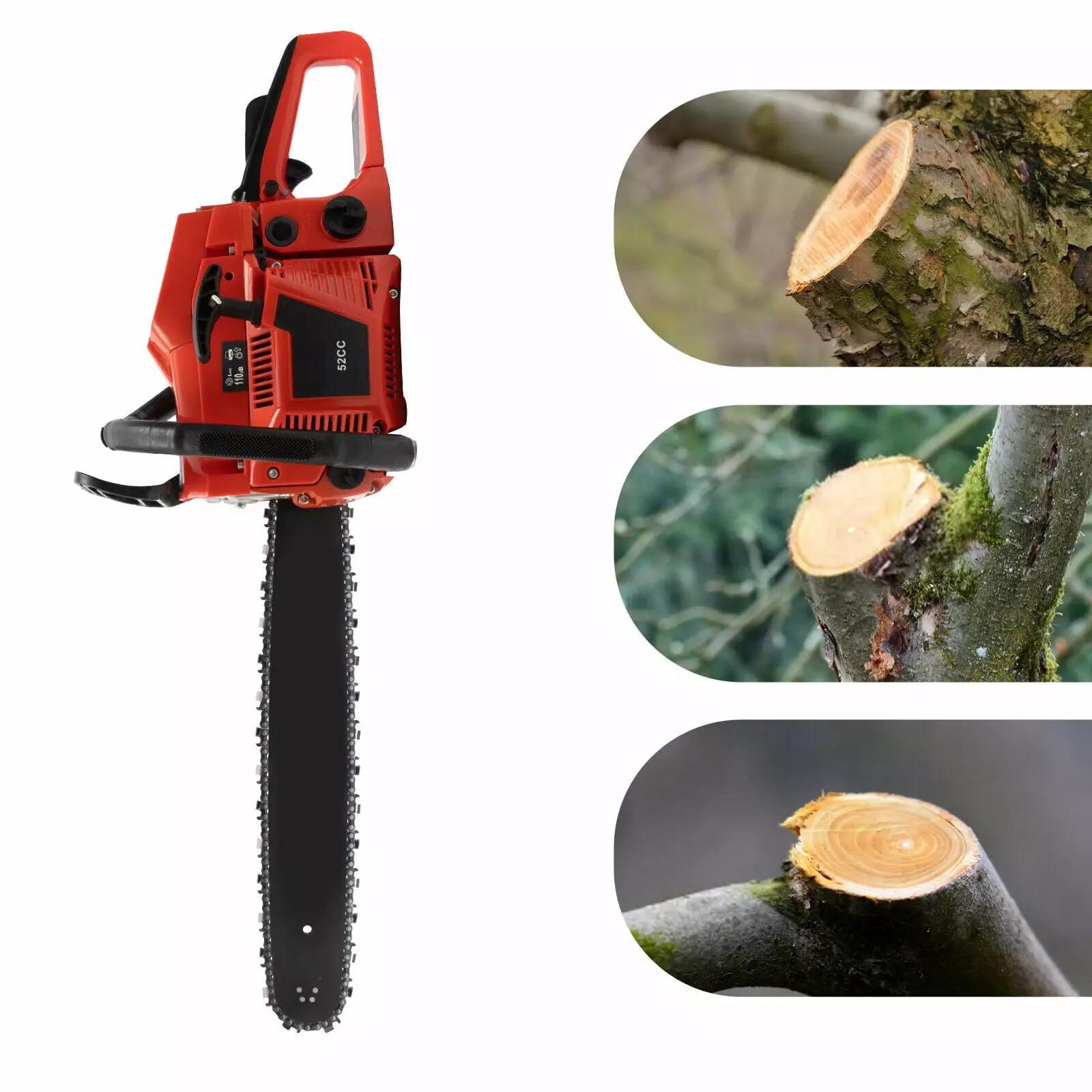 ZhdnBhnos 52CC Gas Chainsaw 20'' Guide Board Chain Saws 2-Stroke Gasoline Petrol Chain Saw Wood Cutting. Light Felling and...