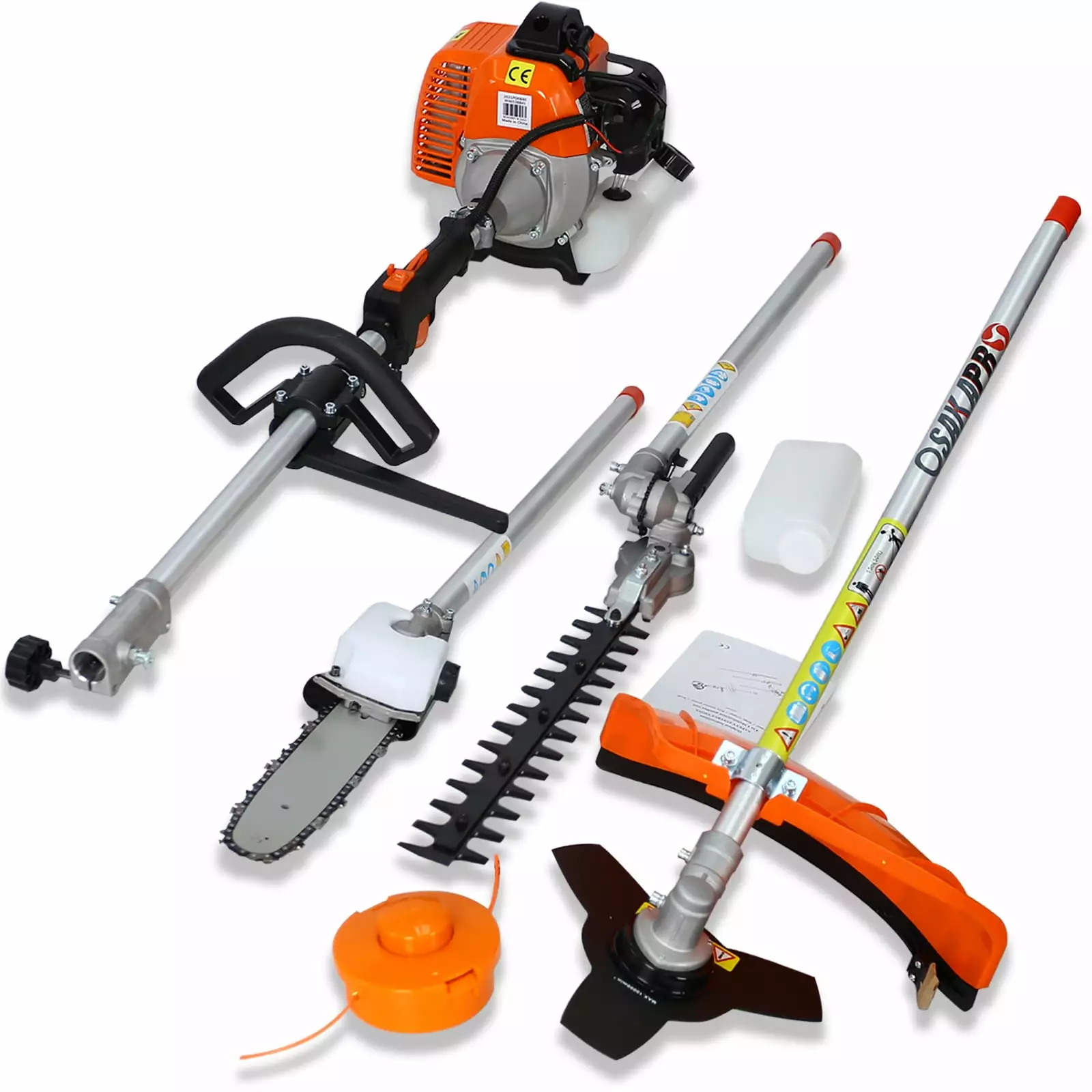 HDJ 4 1 String Trimmer.Multi-Practical 52CC 2-Cycle Grass Trimming & Edger Garden Tool System Gas Pole Saw. Hedge Trimmer....
