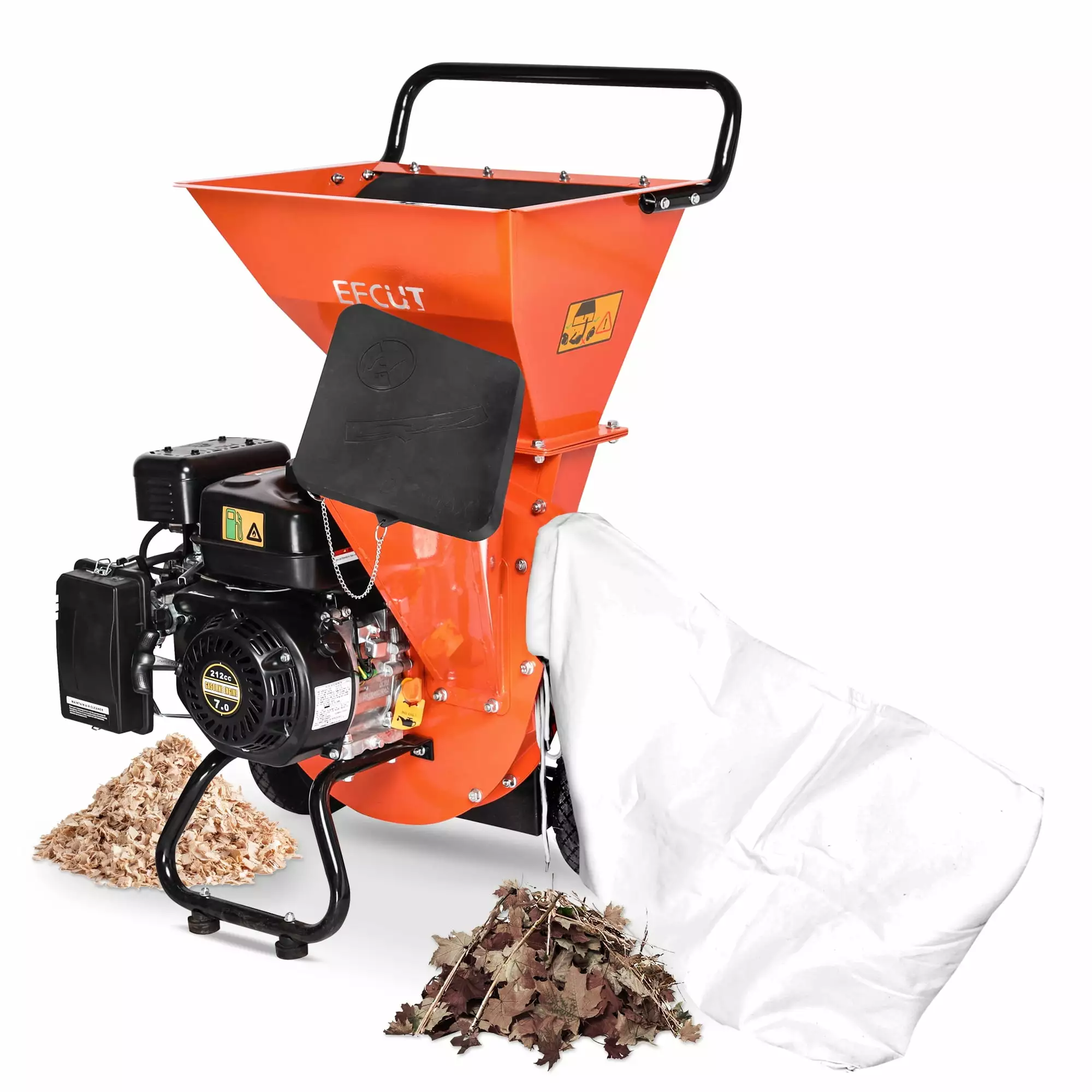 EFCUT 3 1 Wood Chipper Shredder Mulcher 7HP Gas Powered Chip Shred Vacuum 3 inch Max Capacity 123 lb New