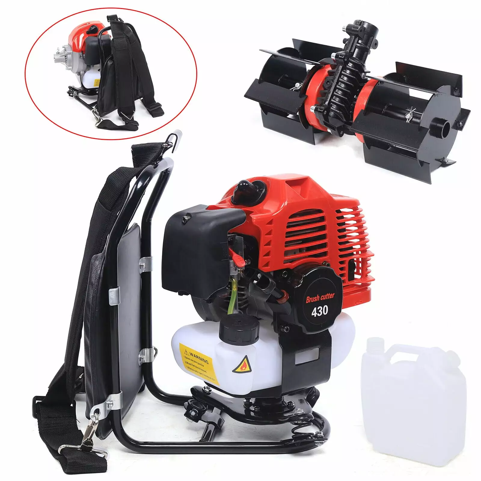 3 1 43CC 2-stroke Backpack Gas Garden Brush Cutter Grass Trimmer Lawn Mower CNCEST