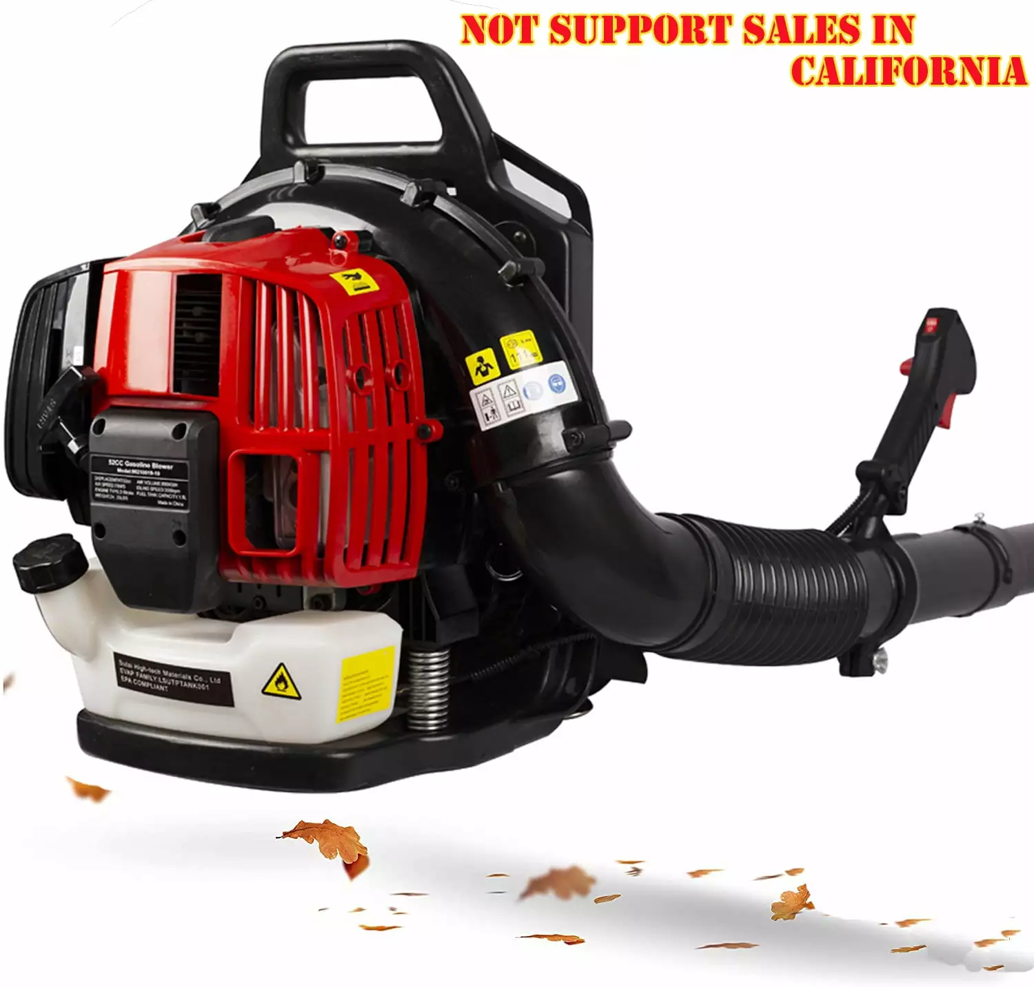 [US STOCK] Backpack Leaf 52CC 2-Cycle Gas-powered Leaf Blower Leaves Snow Dust. Blower Extention Tube. Adjustable Handle a...