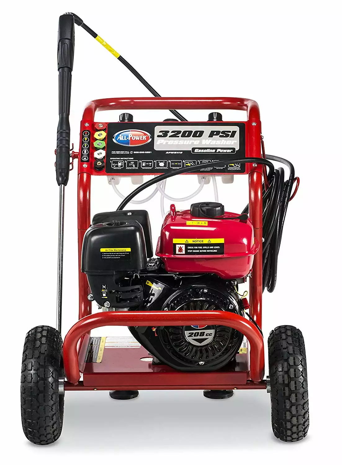 All Power 3200 PSI 2.6 GPM Gas Pressure Washer Vehicles and Outdoor Cleaning. APW5118 All-Power