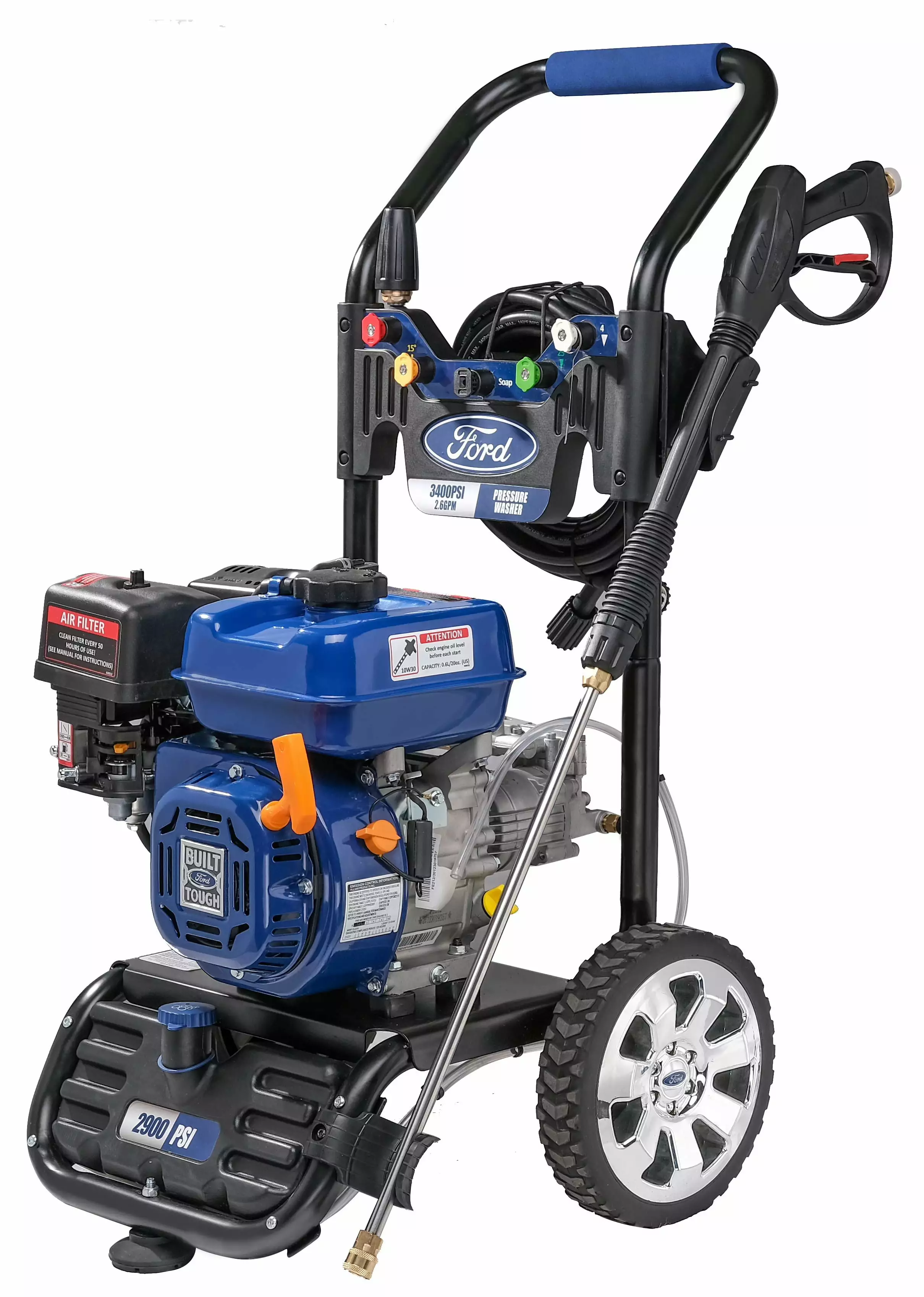 Ford Gas-Powered 3400 PSI 212cc Pressure Washer Turbo Nozzle - CARB Compliant