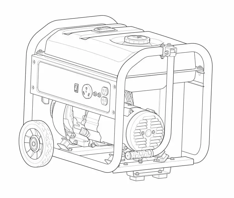 Briggs & Stratton 030736 Travel-friendly 3500 Watt Gasoline Generator Power