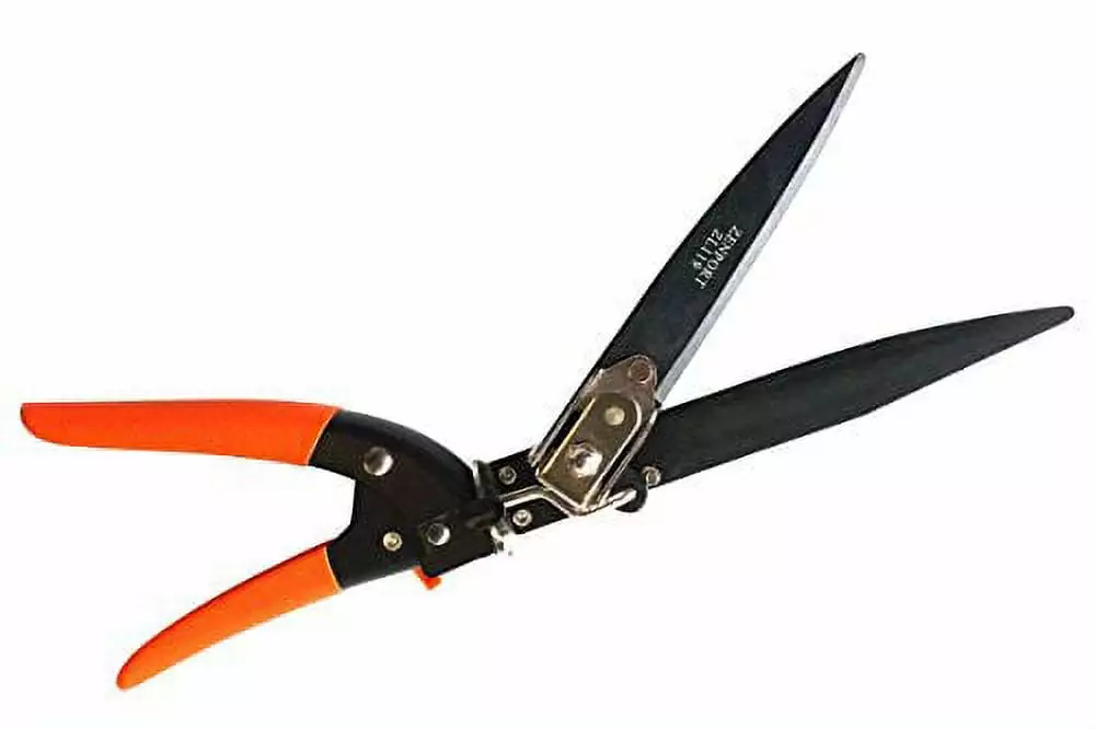 Zenport ZL119 Landscape Grass Shears. Adjustable. Heavy Duty. Twin 4.5-Inch Carbon Steel Blades. Orange Liye