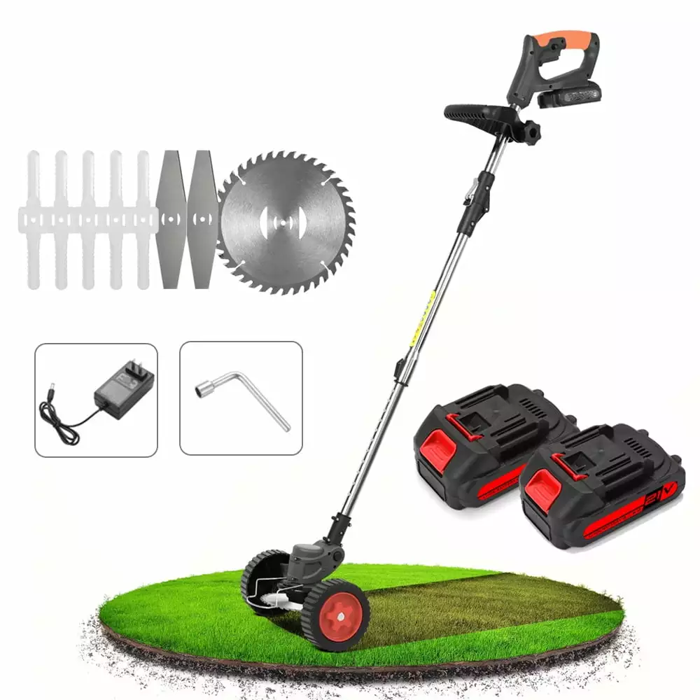 CACAGOO 21V Electric Weed Wacker Cordless. Battery Operated Weed Eaters. Weed Lawn Edger Eater. Electric Grass Cuting Mach...