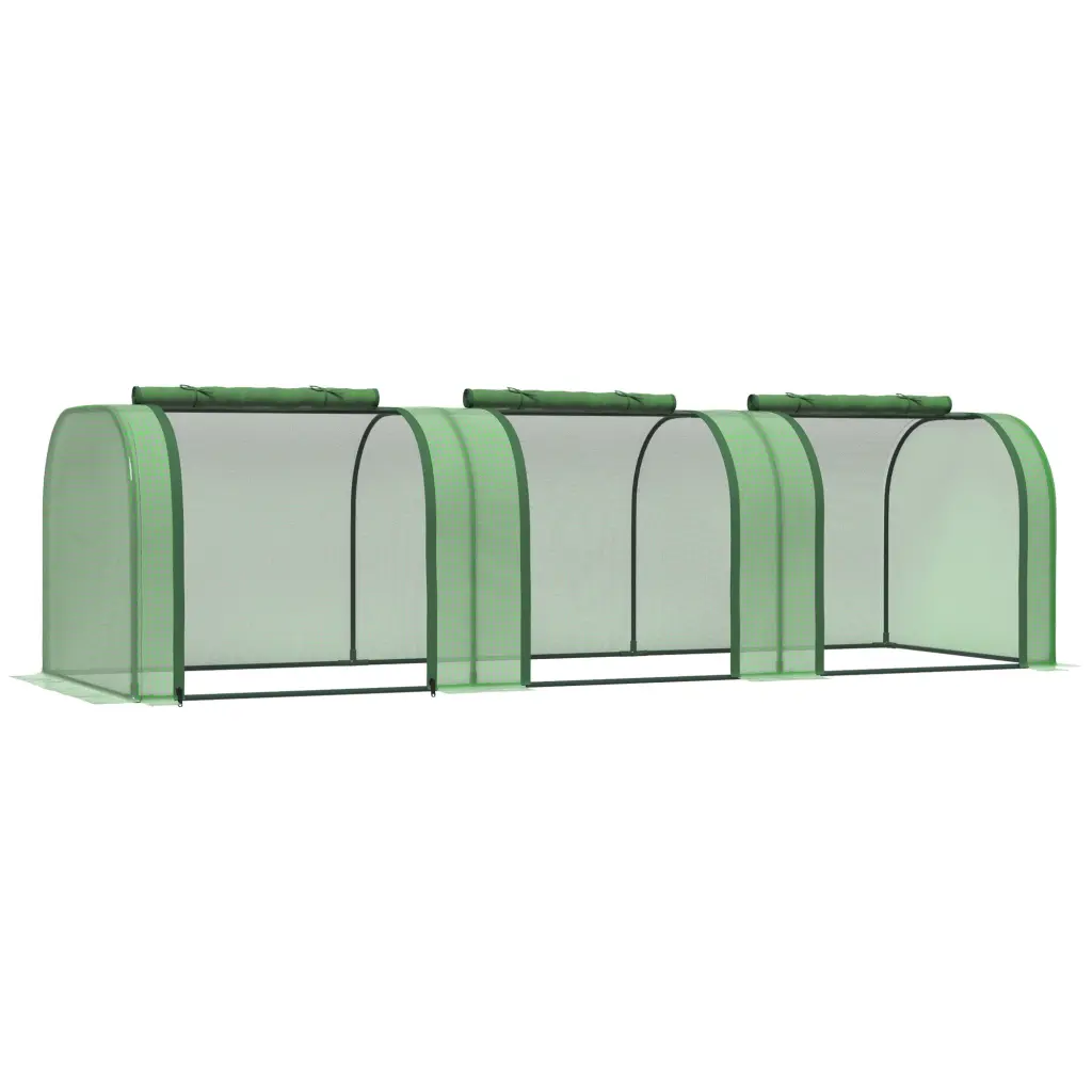 10 X 3 X 2.5 Mini Greenhouse Travel Friendly Tunnel Greenhouse Roll Up Door aosom business