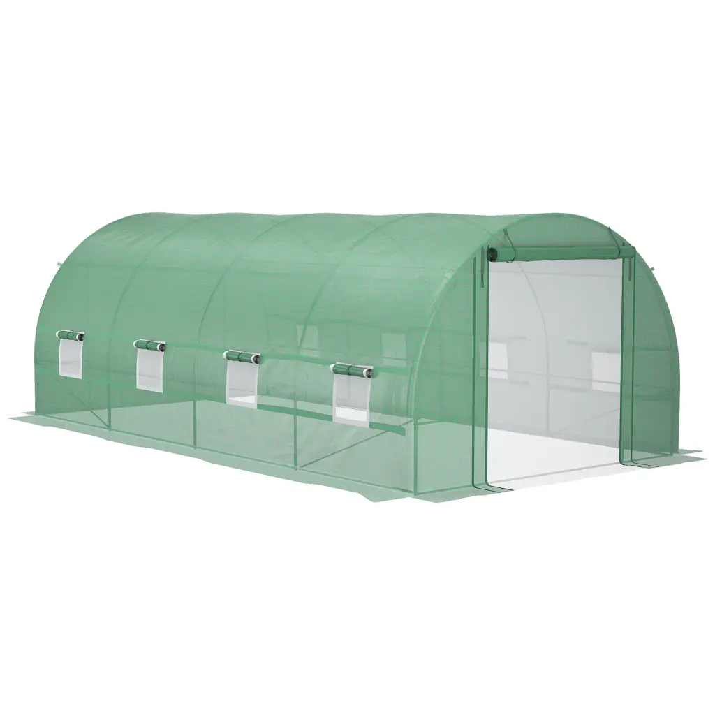 Outsunny 19 X 10 X 7 Walk Tunnel Greenhouse Zippered Door aosom business