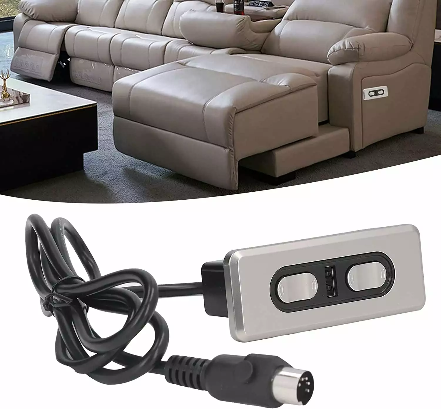 WYJ Electric Sofa Controller Dual Motor Recliner Lift Controller USB Charging Port Unbraned