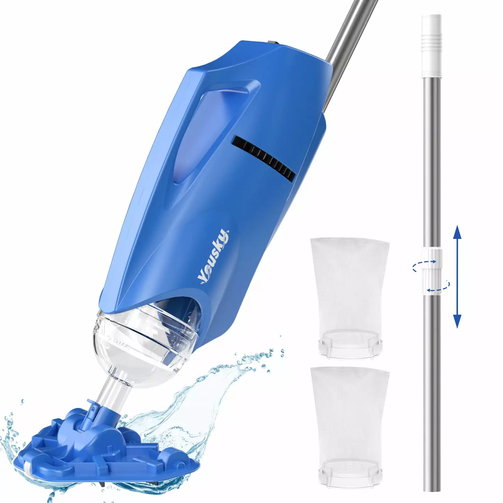 YouSky Handheld Cordless Pool Vacuum Above Ground Inground Pools Spa Hot Tub Cleaner