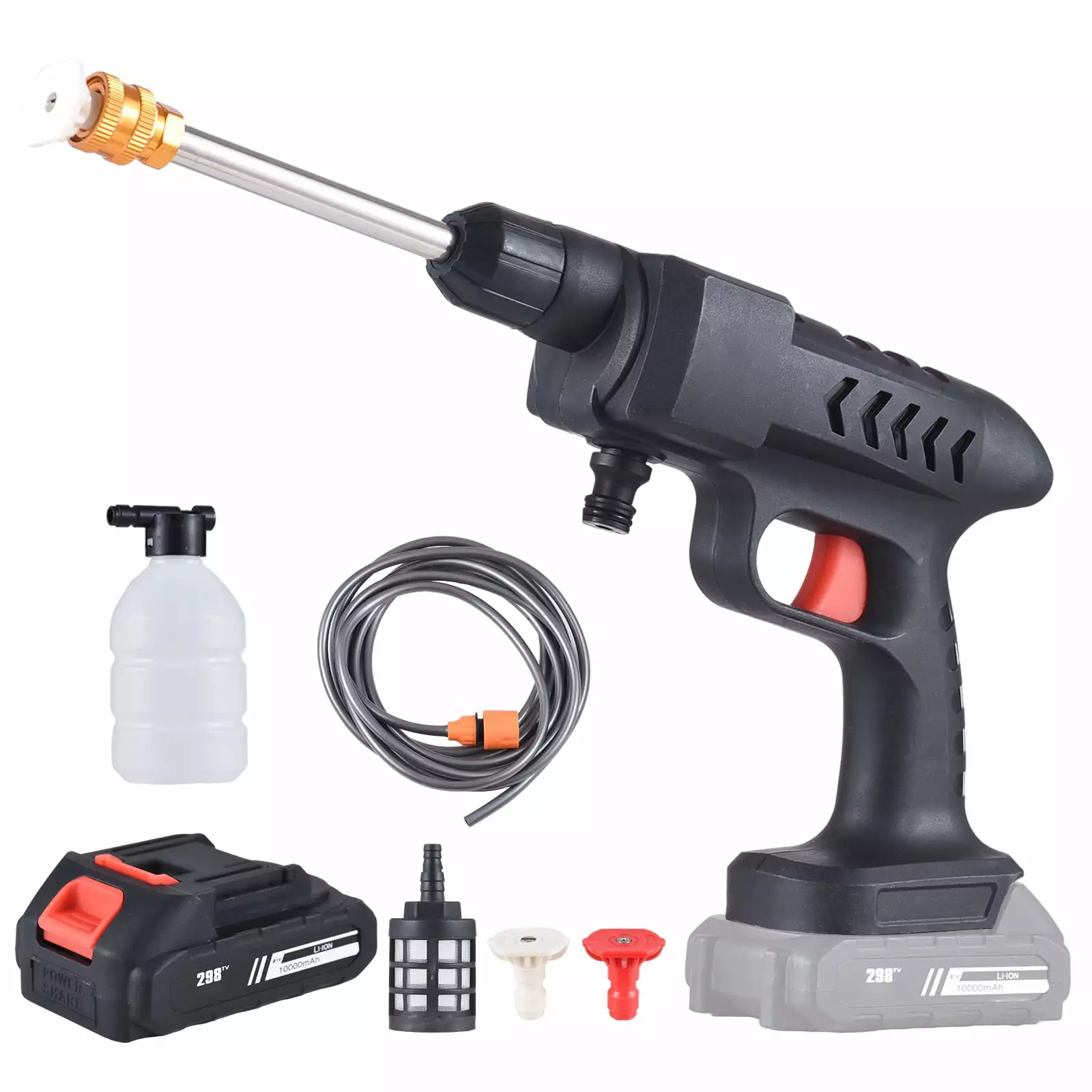 Sprinkler.Nozzle Car Fence 200w Handheld Water 290psi 21v Travel-friendly 21v Travel-friendly Water Sprayer Sprayer 2 Pres...