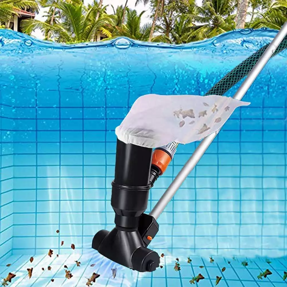 Portable Pool Vacuum Cleaner Above Ground Pools Spas Hot Tubs Leaf Suction Head and Handle Quintina