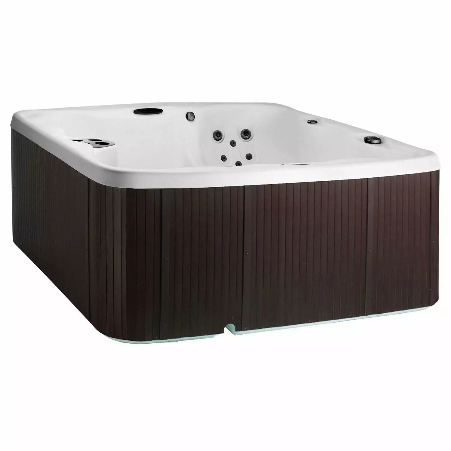 Lifesmart Curacao DLX LS550 Plus Hot Tub 5-Person 65-Jet 220-Volt Spa Arctic White and Espresso