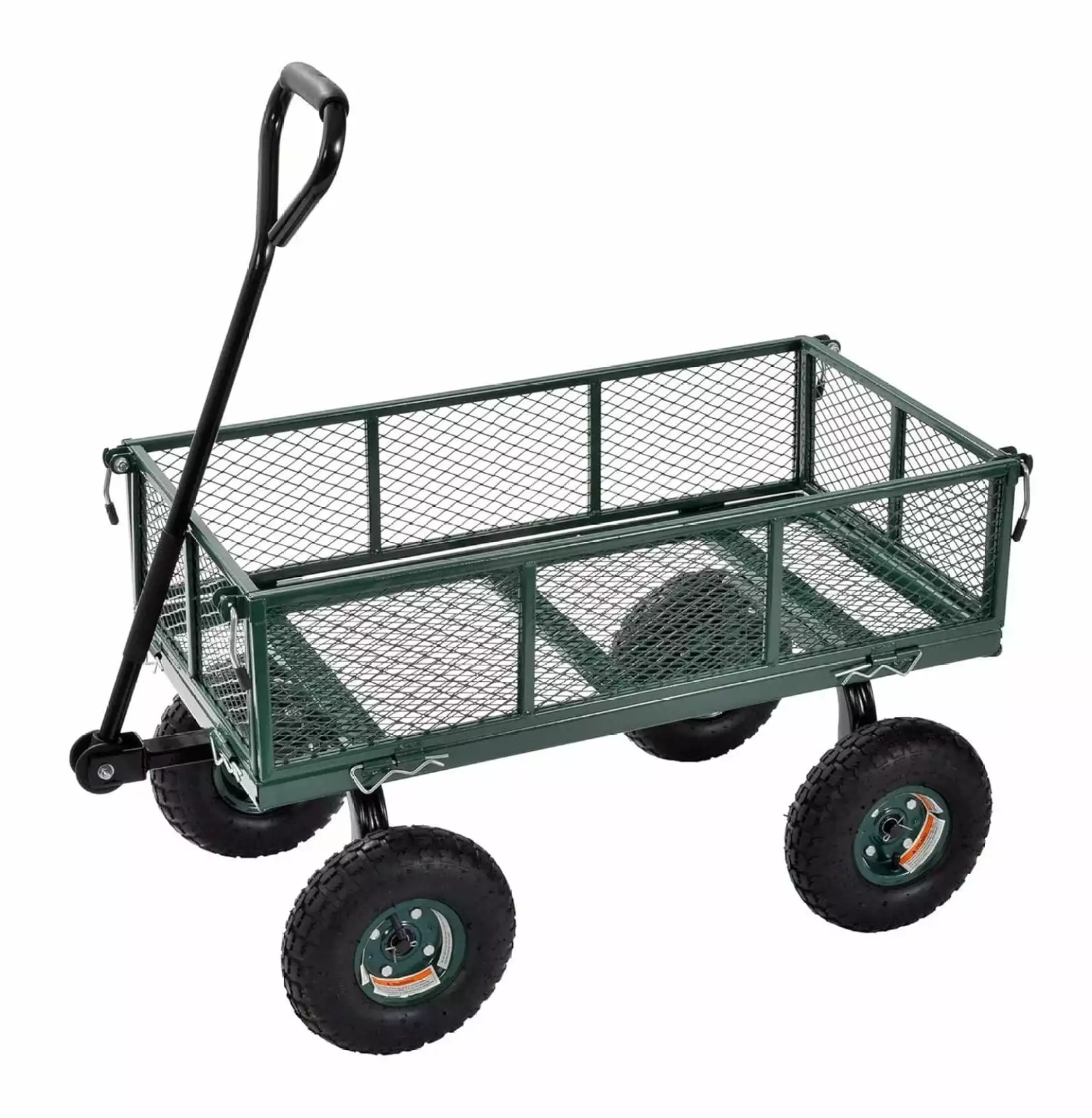 GHF Juggernaut Carts GW3418- Heavy Duty Steel Frame 400 Pound Load Capacity Outdoor Utility Garden Wagon Pneumatic Tires. ...
