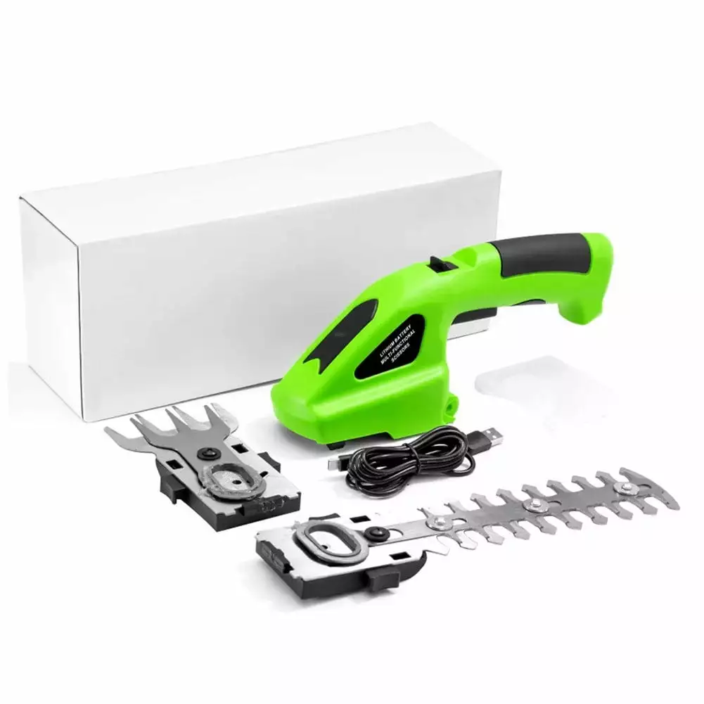 2--1 Electric Hand Held Grass Shear Hedge Trimmer Shrubbery Cordless Fanjie
