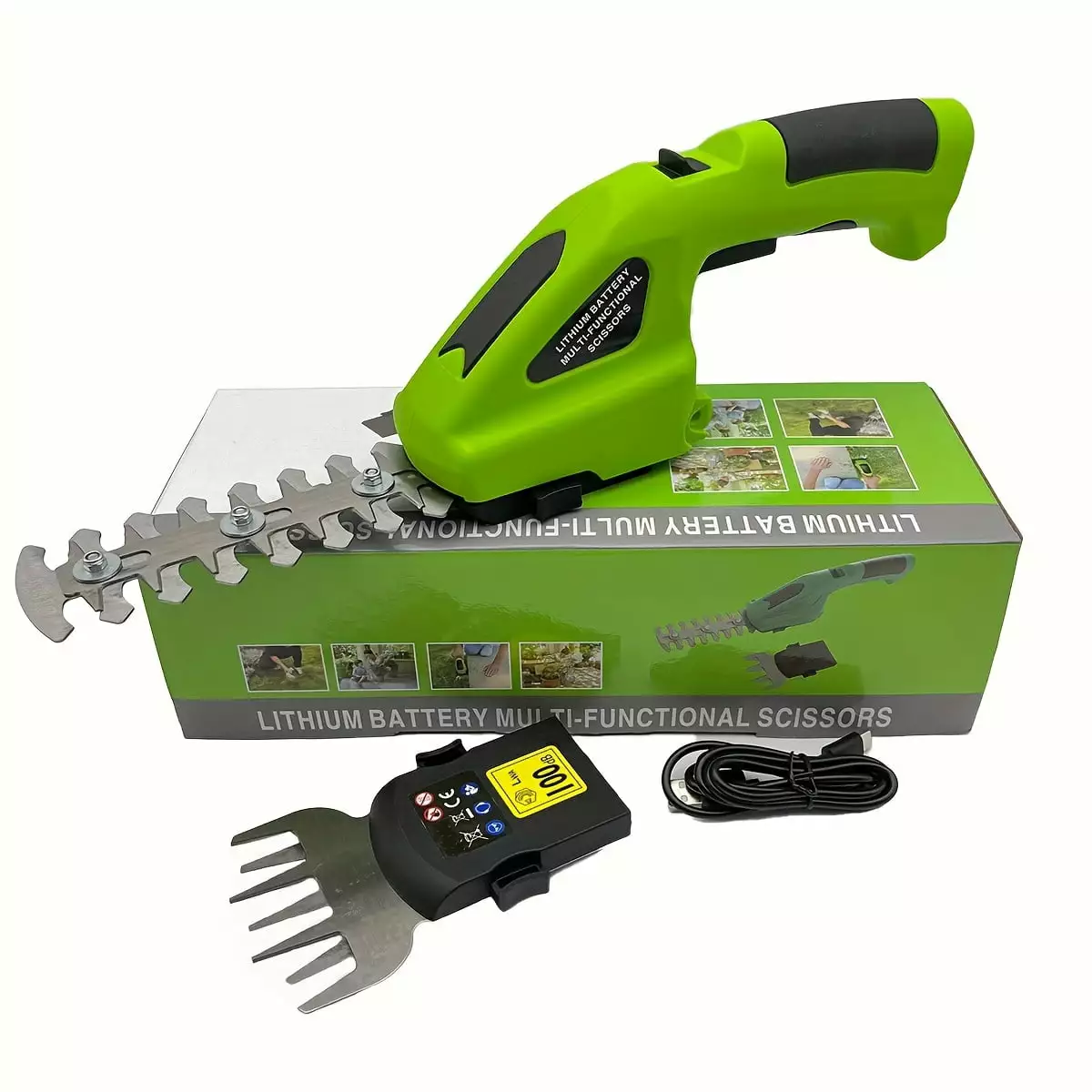 1pc Simplely Trim Your Lawn And Shrubs This 7.2V 2--1 Electric Handheld Hedge Trimmer - Pruning Shears. Rechargeable Lithi...