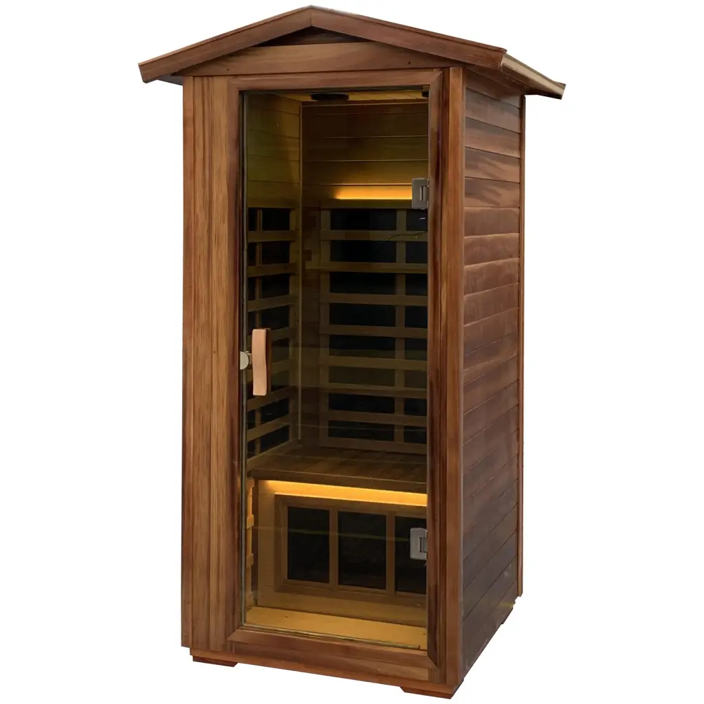 Red Cedar Single Outdoor Sauna Outdoor Indoor Wooden Sauna Room Natural rnb