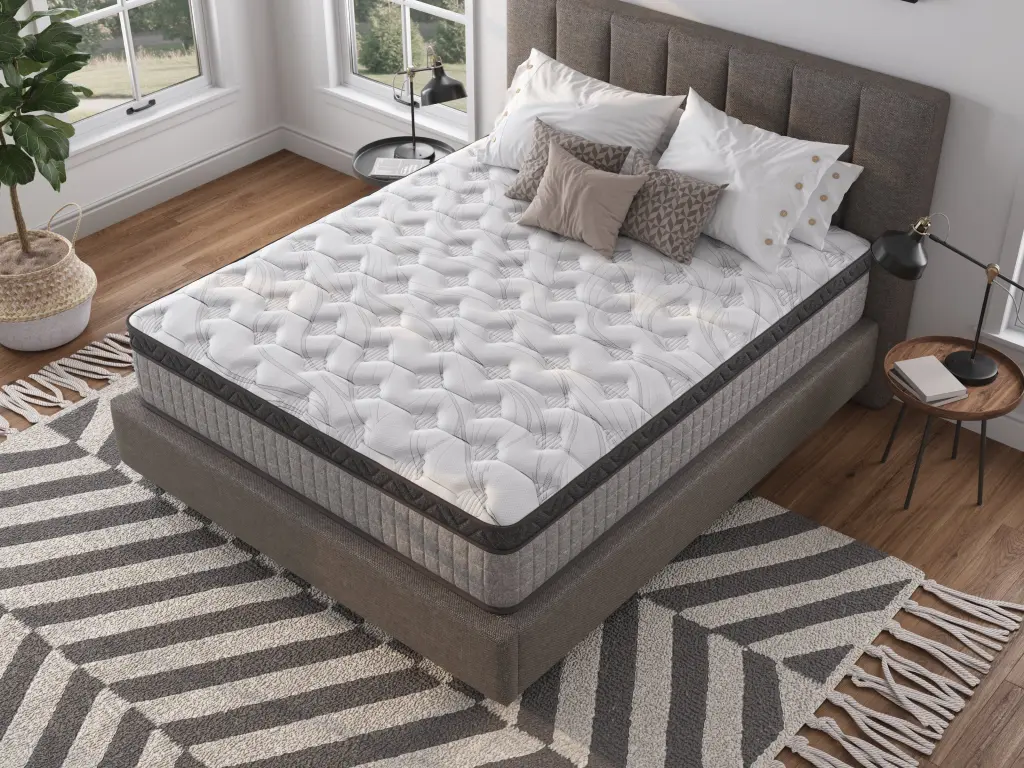 Assembled USA High Standard 10 Inch Full Diamond Innerspring Hybrid Mattress sayre sleep