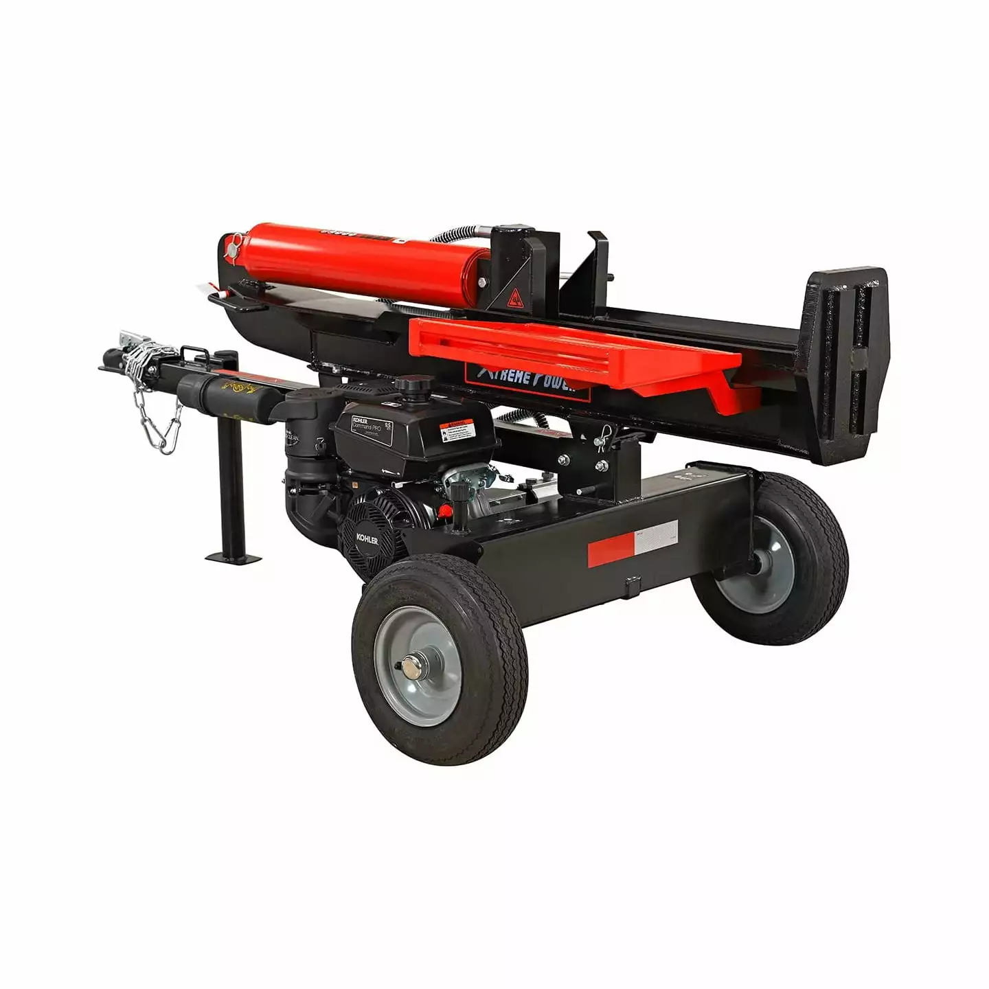 XtremepowerUS - Horizontal/Vertical Log Splitter. Dual Position. Towable. 25-Ton. Catcher Included. Auto Return