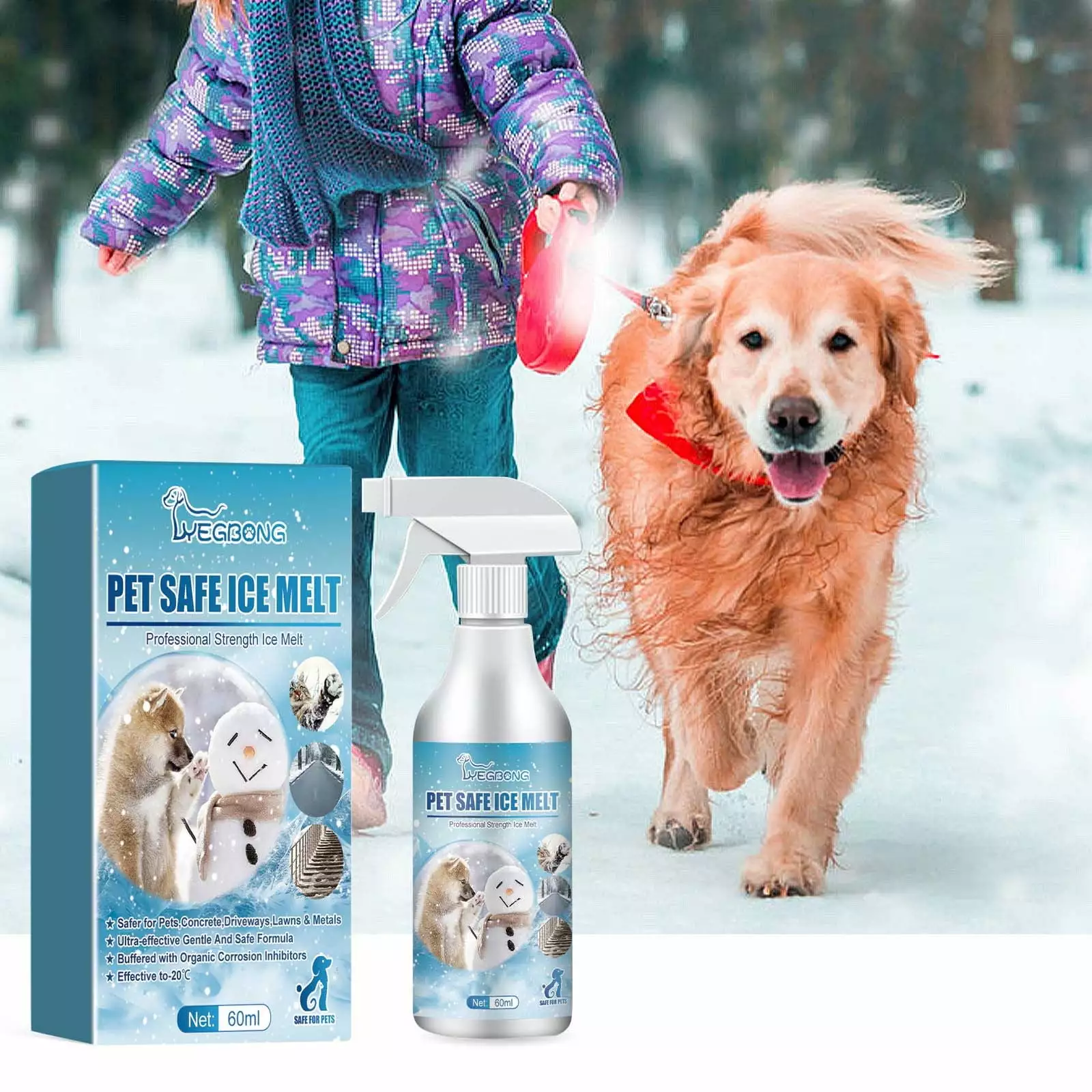XEOVHV Pet Protect Ice Melt.Protect. Fast And Effective.protect Your Pet And Enjoy Winter Season 60ml