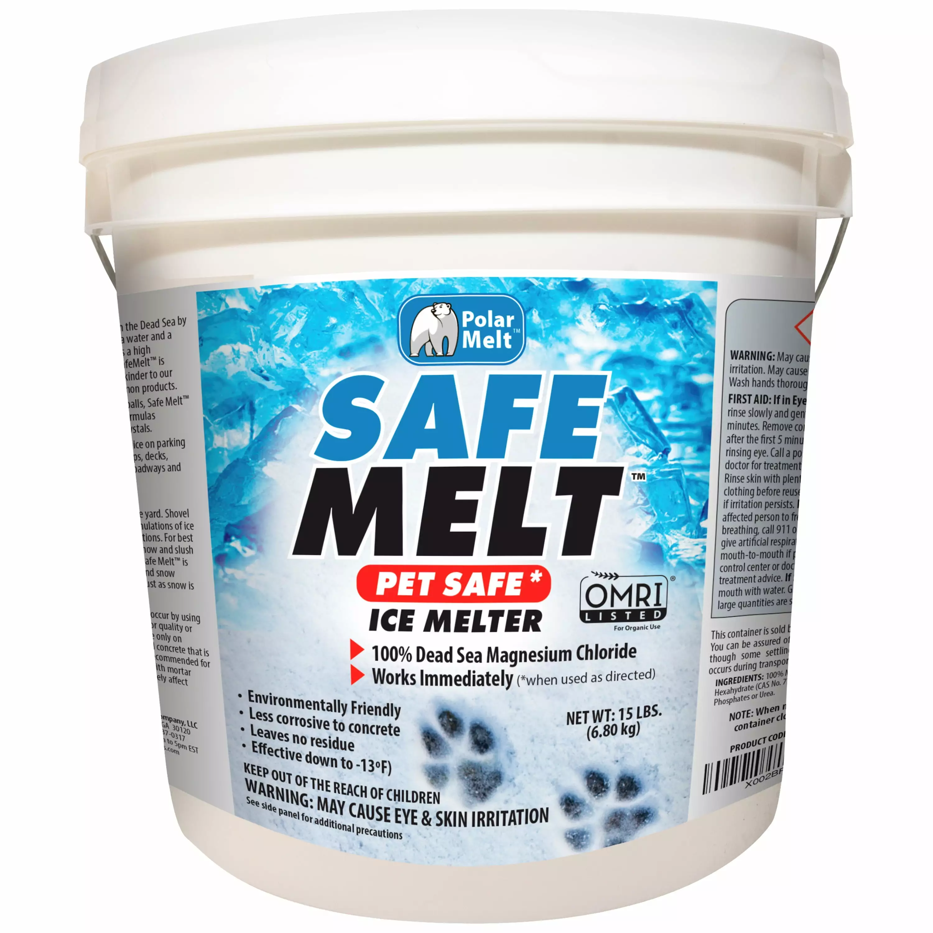 Protect Melt Pet Friendly Ice and Snow Melter Scoop Included. Fast Acting 100% Pure Magnesium Chloride Formula. 15lb Harris
