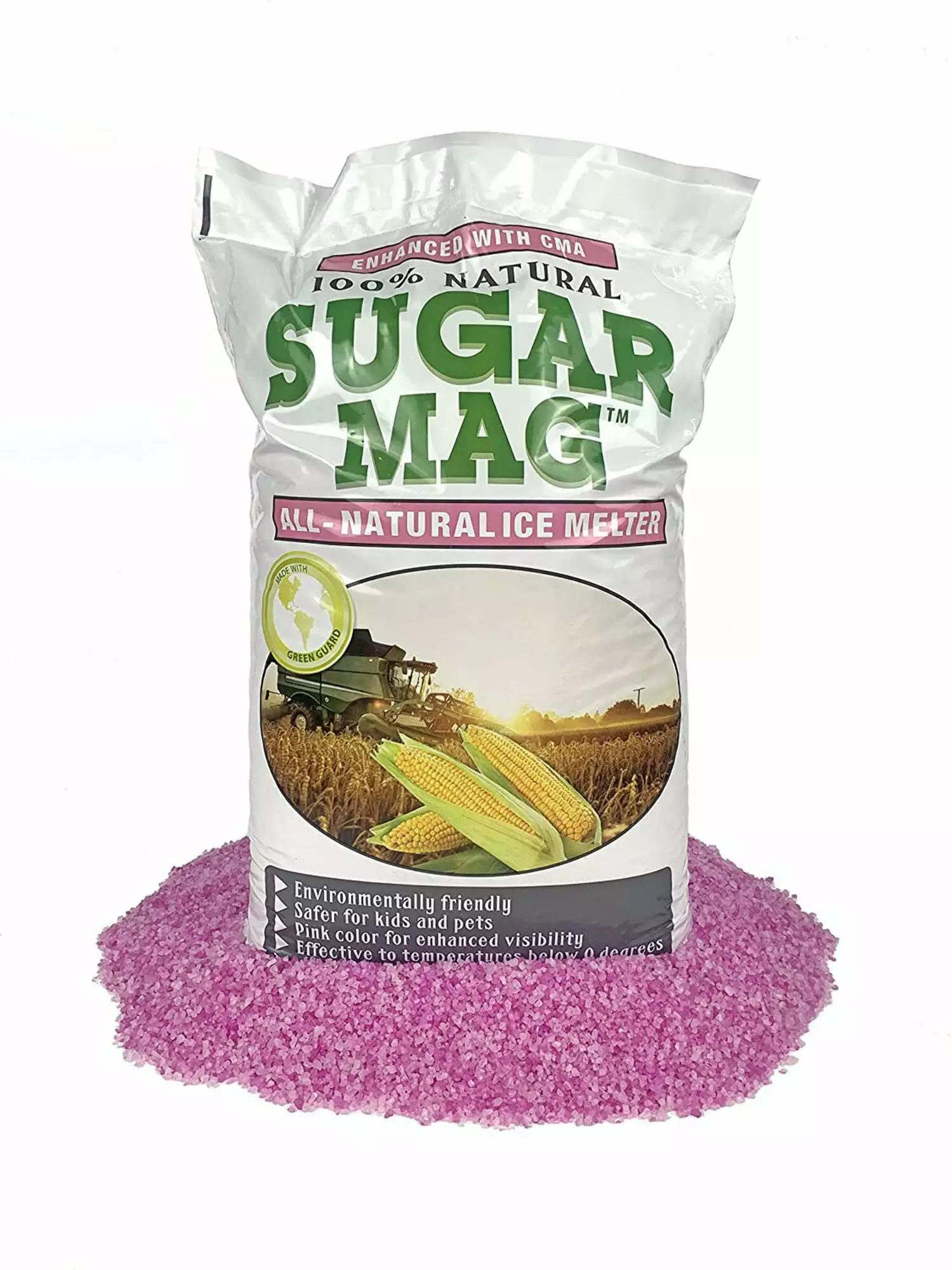 100% Natural Sugar Mag Pet Friendly Ice Melt. Comes 50LB Bag to Handle All Harshness Winter Protect and Natural Way. Effec...