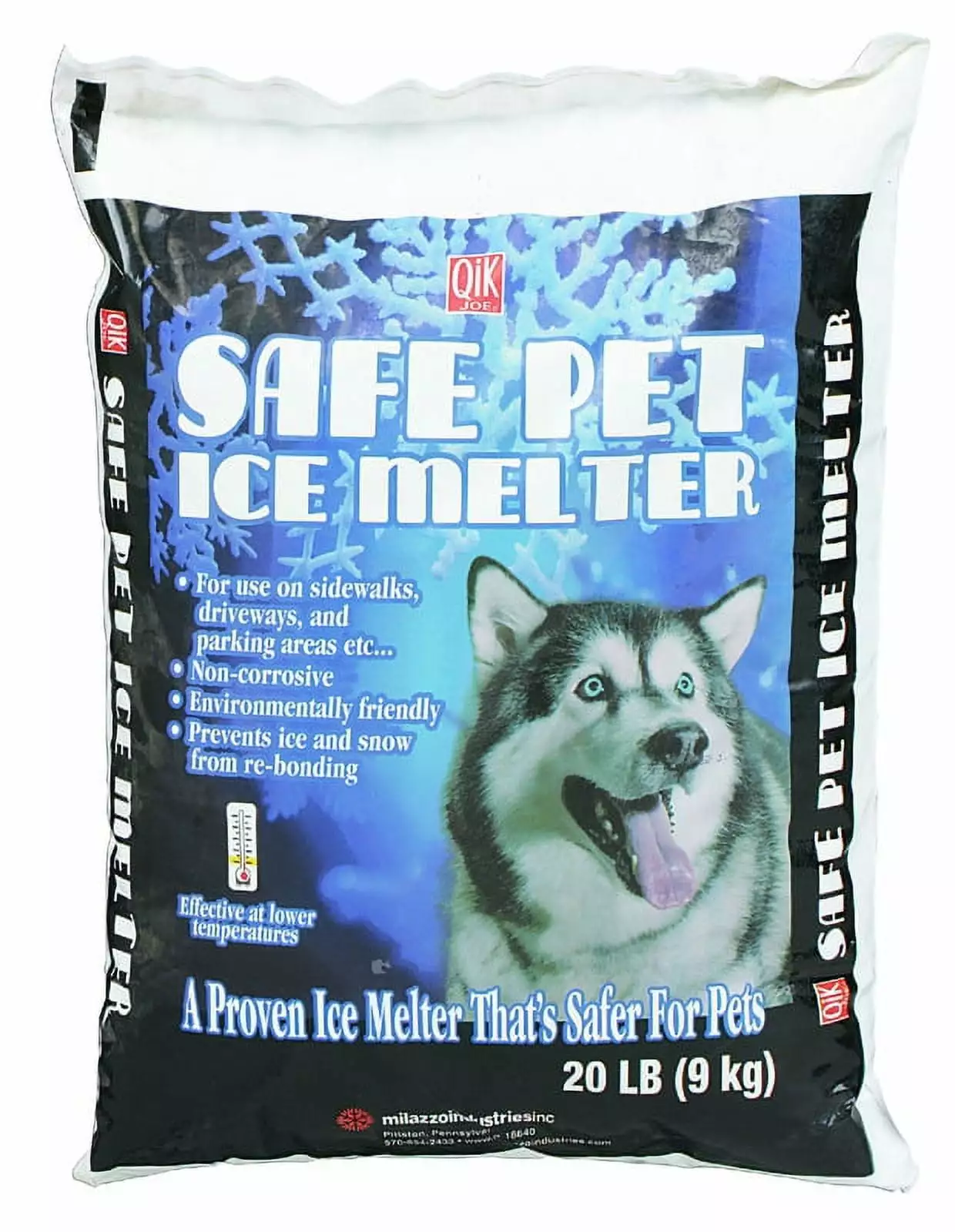 Qik Joe Protect Pet Magnesium Chloride Pet Friendly Pellet Ice Melt 20 lb Milazzo Industries