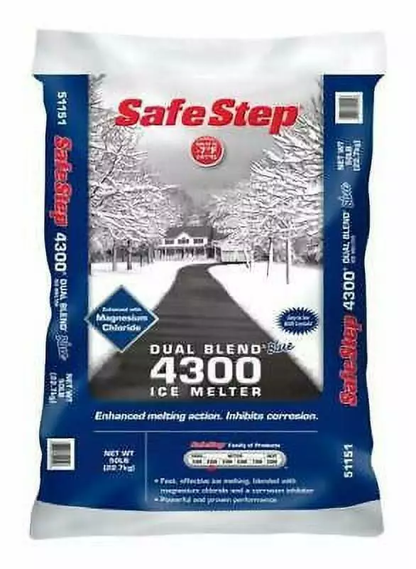1 PC Protect Step Dual Blend 4300 Magnesium Chloride/Sodium Chloride Pet Friendly Pellet Ice Melt 50 lb Safe Step