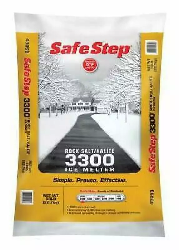 1 PC Protect Step Sodium Chloride Crystal Rock Salt Ice Melt 50 lbs. Safe Step